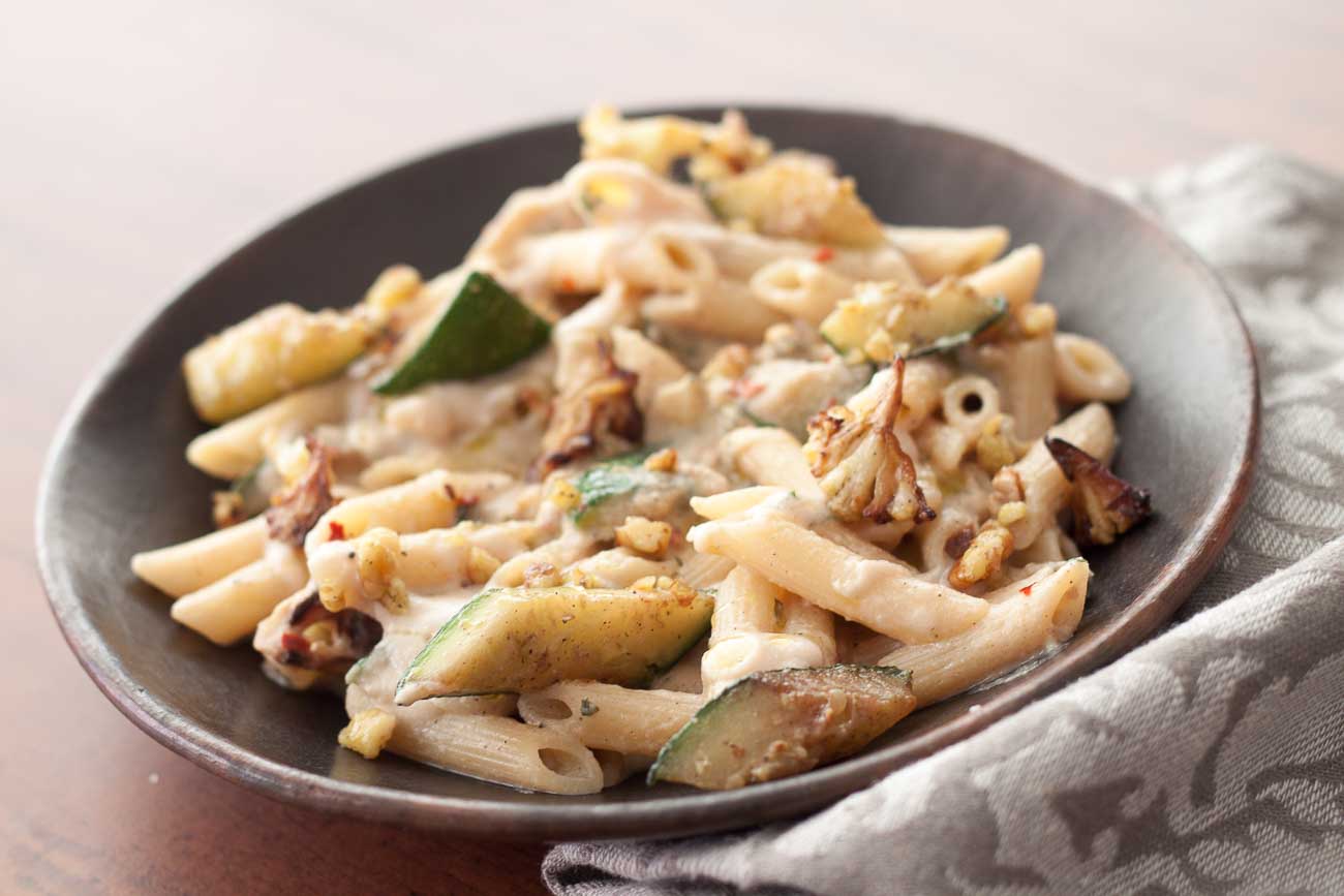 Penne Pasta Recipe In Creamy Cauliflower Sauce