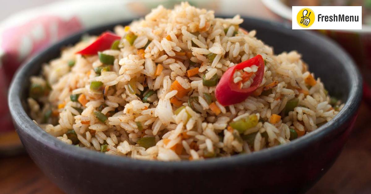 Szechuan Vegetarian Fried Rice by Archana's Kitchen