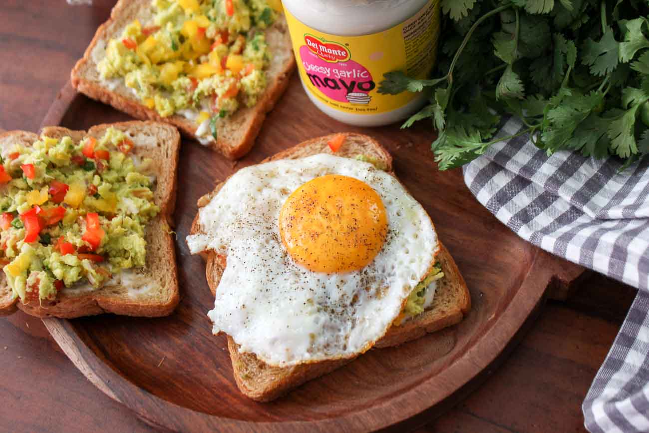 Avocado Salsa Open Multigrain Toast With Fried Egg Recipe