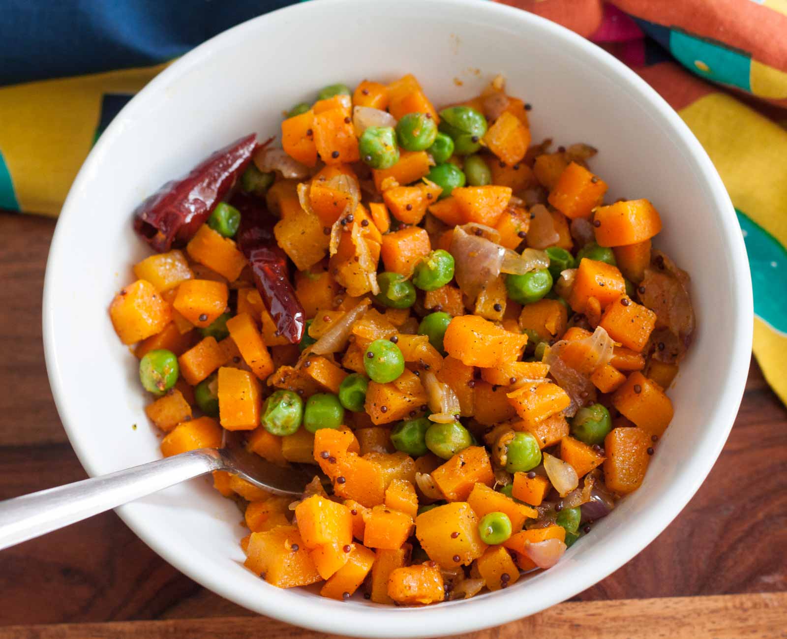 Carrot and green peas subzi Recipe 8277