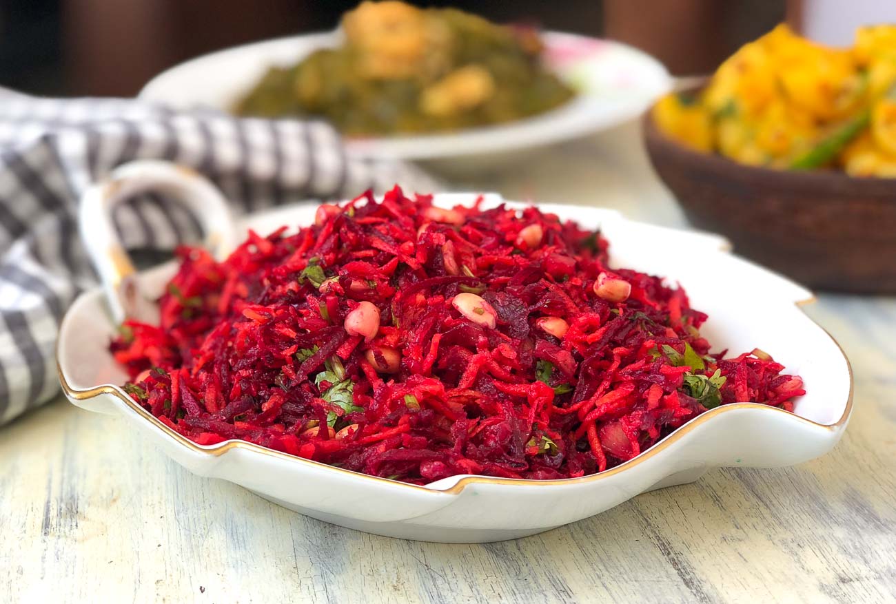Beetroot, Carrot & Cucumber Salad with Peanuts Recipe 