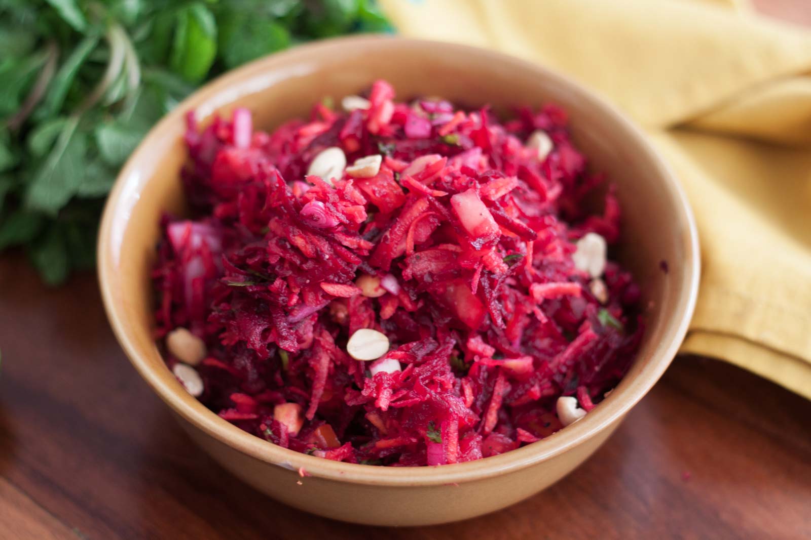 Beetroot carrot and cucumber salad