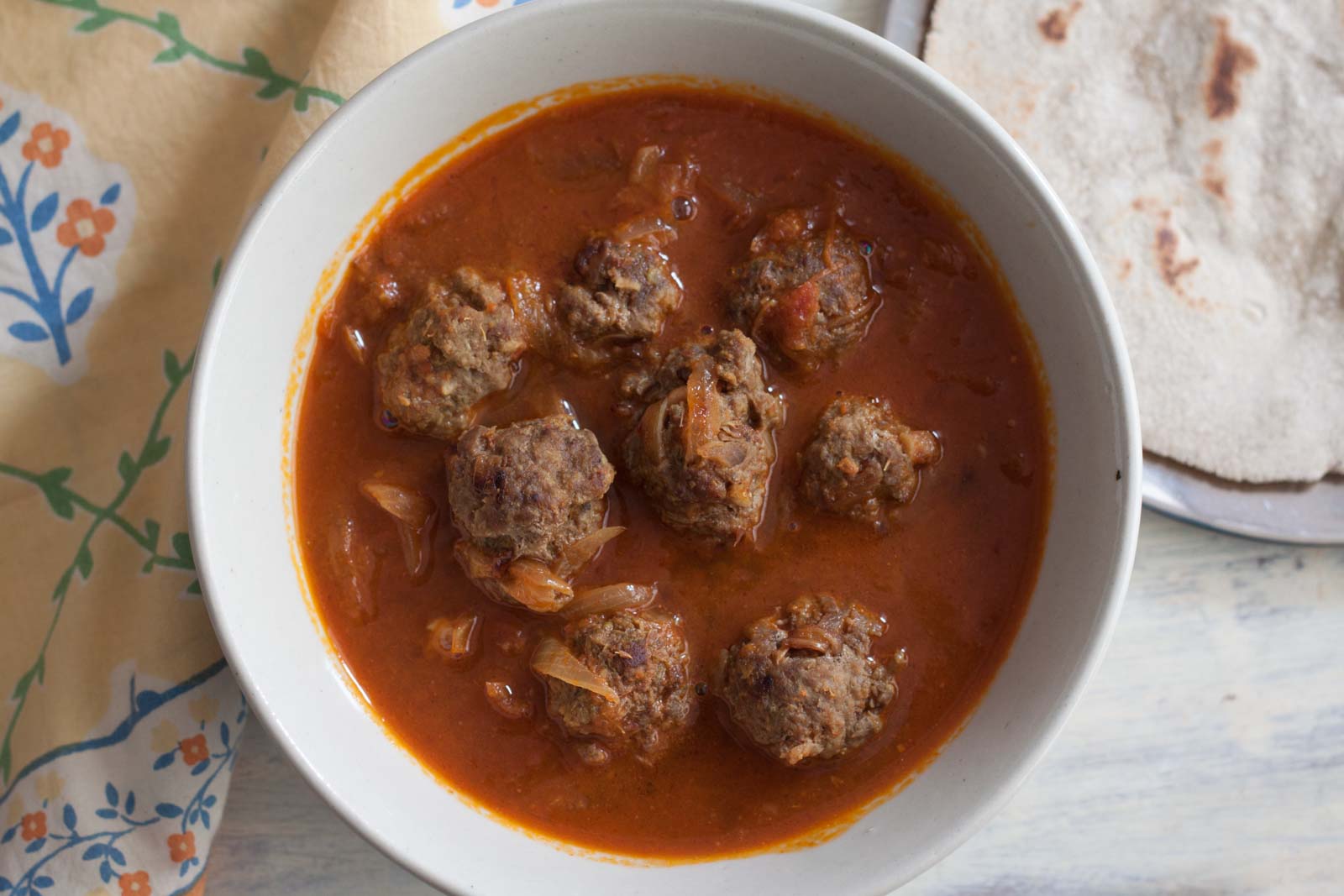 Kashmiri Style Rista Recipe - Mutton Kofta Curry 