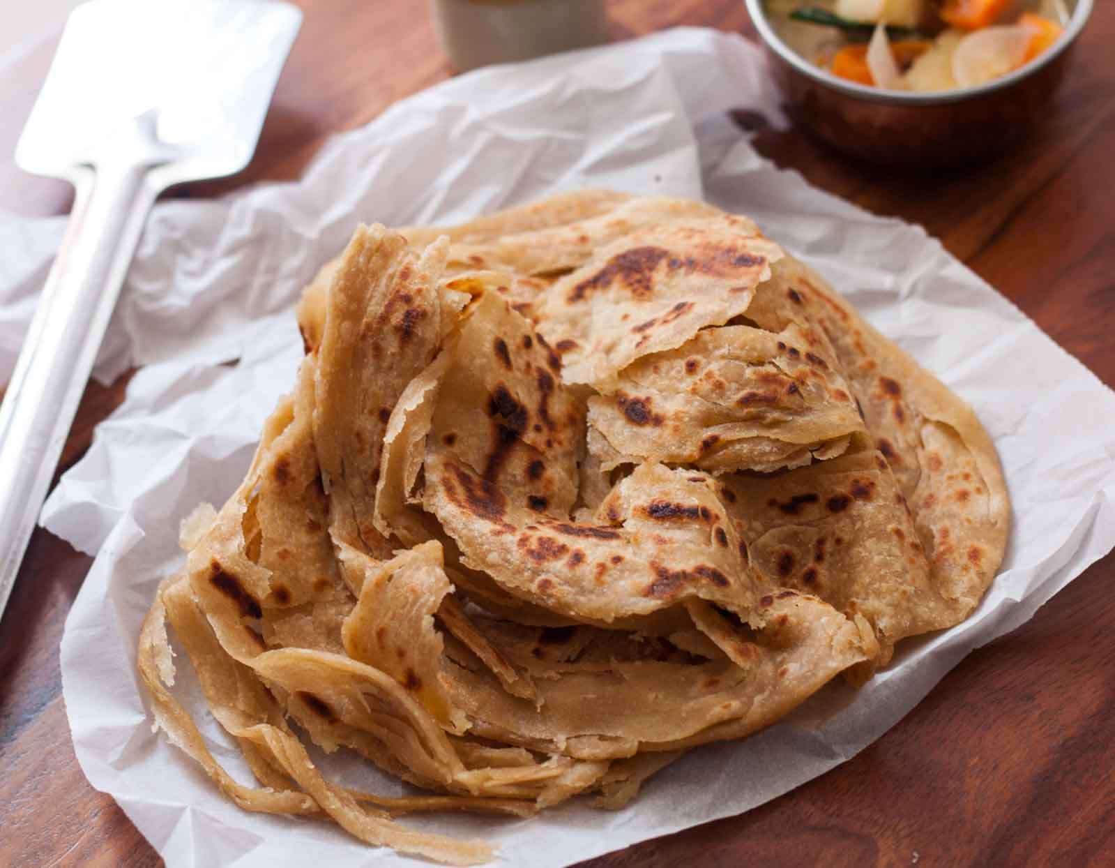 Kerala Style Whole Wheat Parotta Recipe 