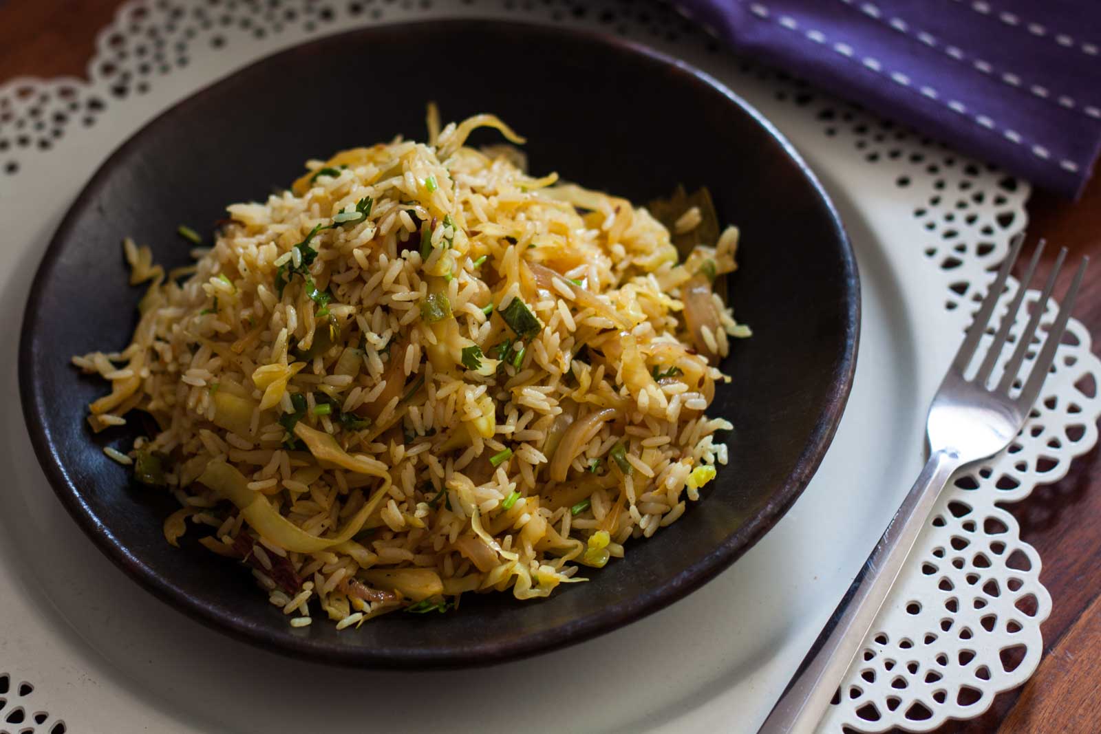 पत्ता गोभी पुलाव रेसिपी - Spiced Cabbage Rice (Recipe In Hindi)