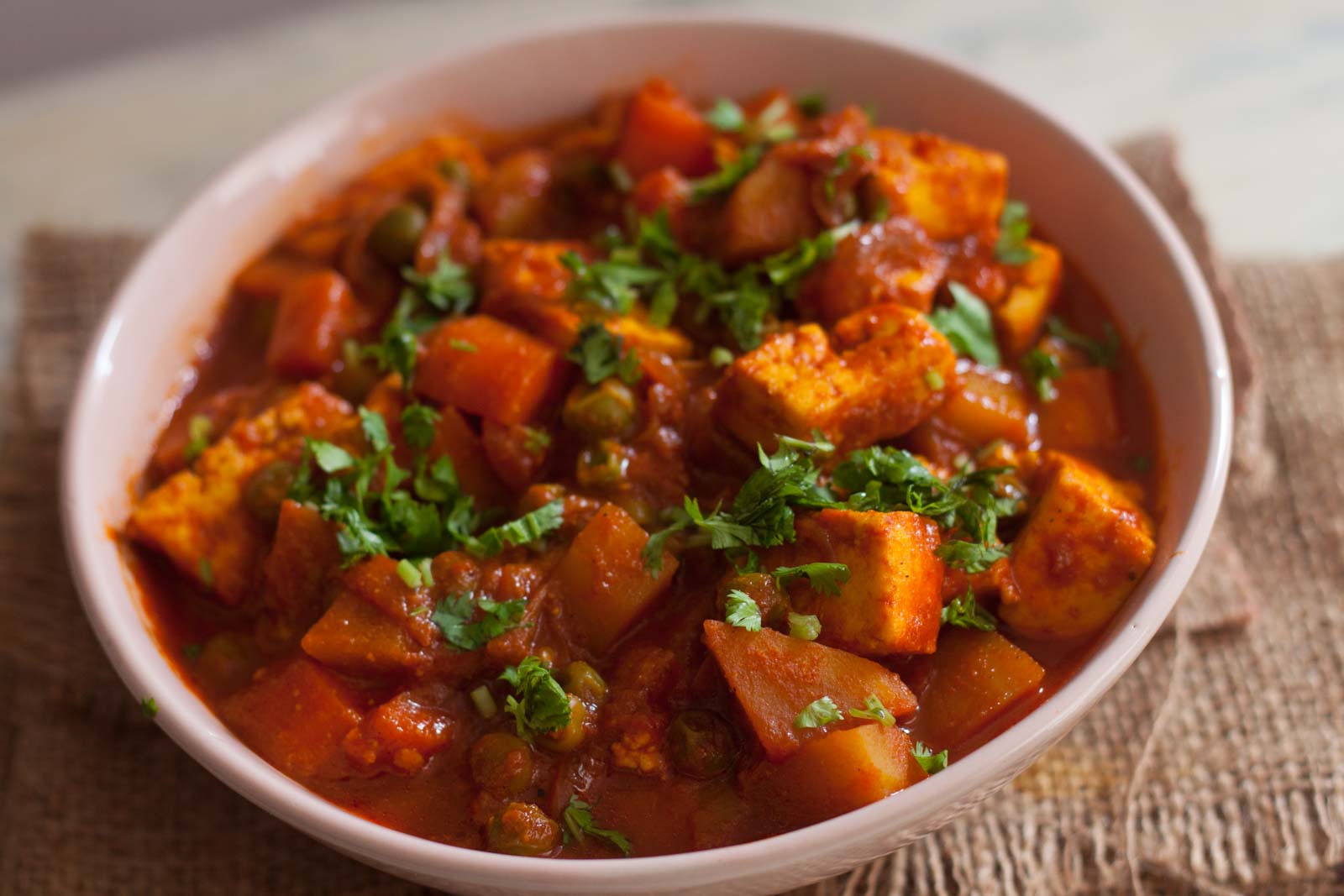 Carrot aloo and paneer curry recipe 7796