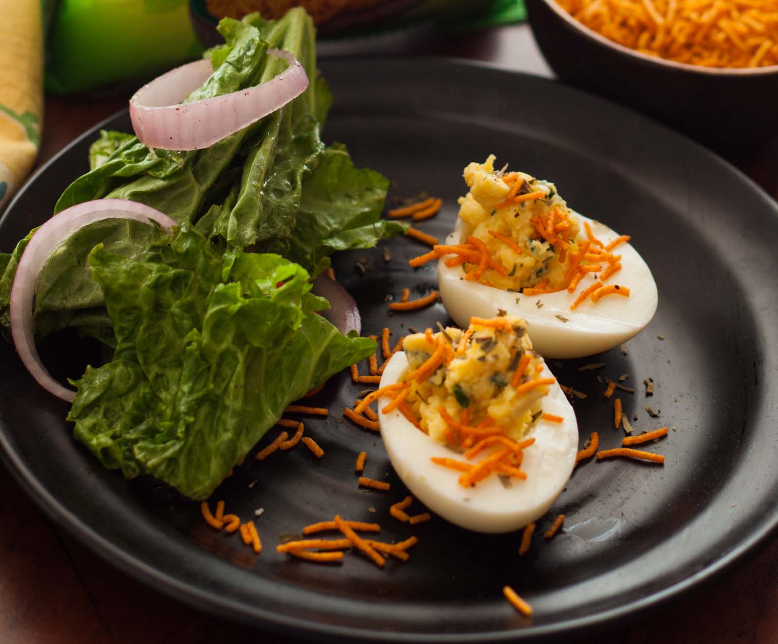 Stuffed Deviled Eggs with Parsley and Mayonnaise Recipe