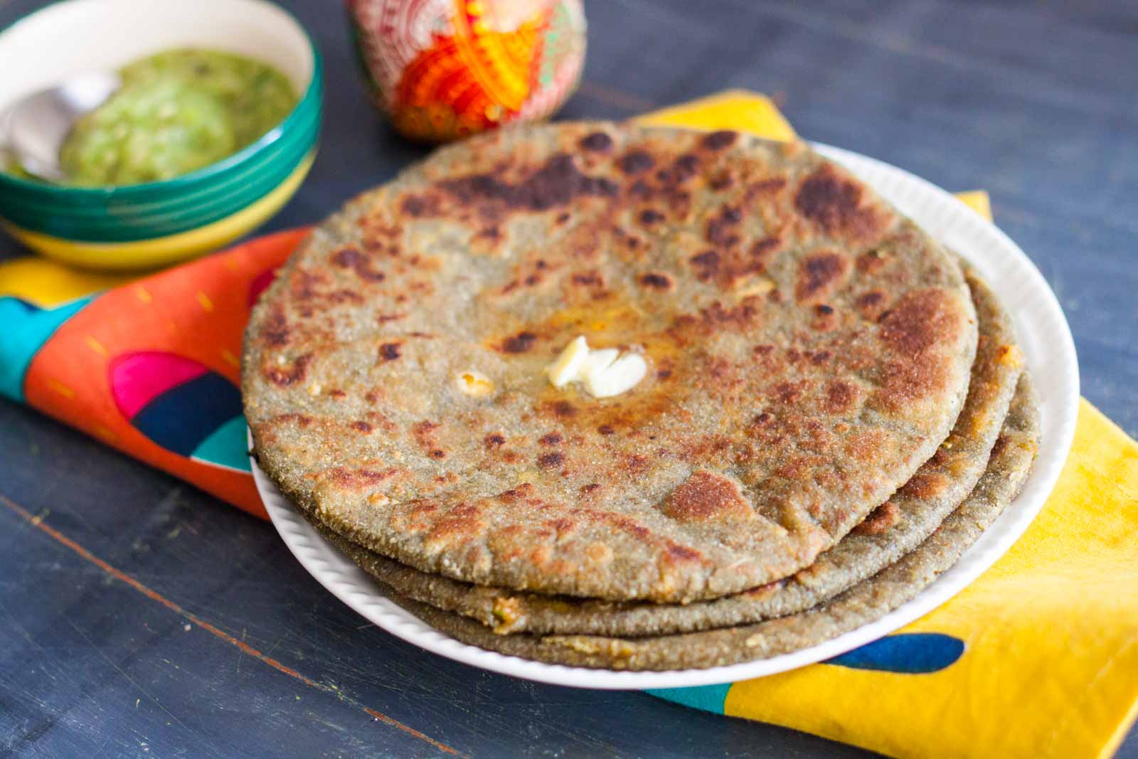 Nutty aloo paratha 