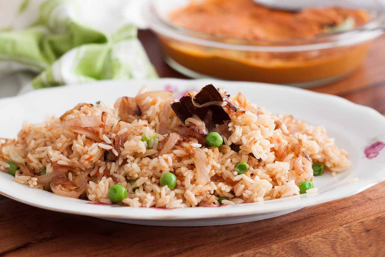 Matar Ki Tehri Recipe - Fragrant rice cooked with spices and fresh peas