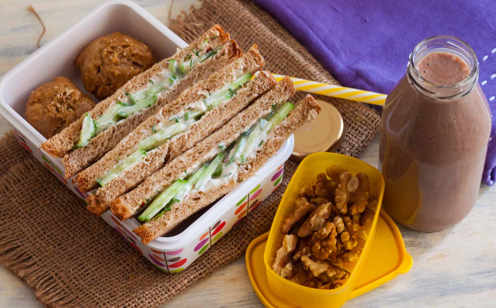 4 Healthy Snack Box Ideas - Smile Sandwich