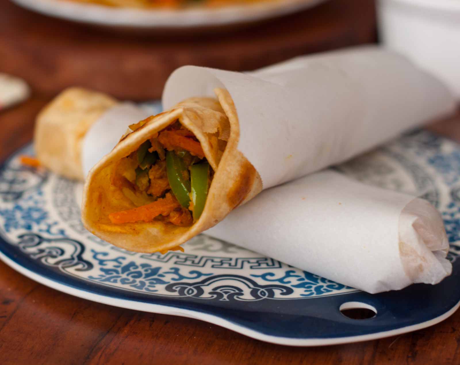 Healthy Vegetable Paratha Rolls Recipe