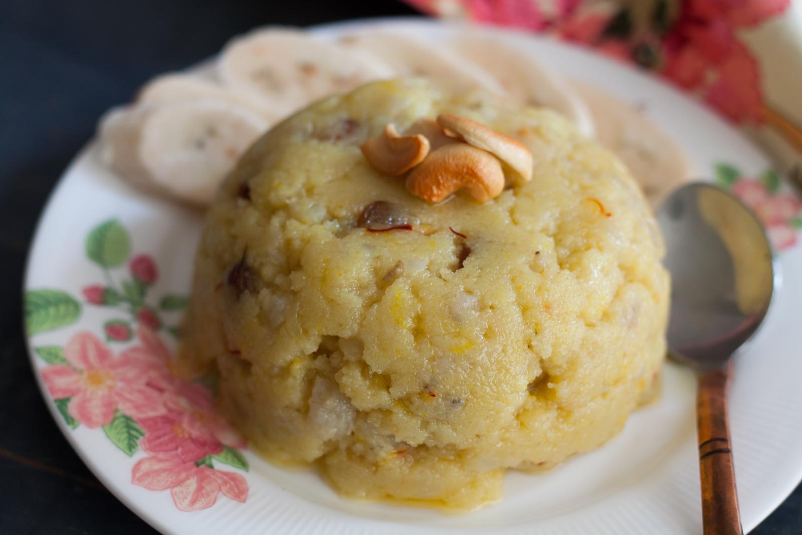 Banana Sheera kesari bath sweet pudding recipe 8