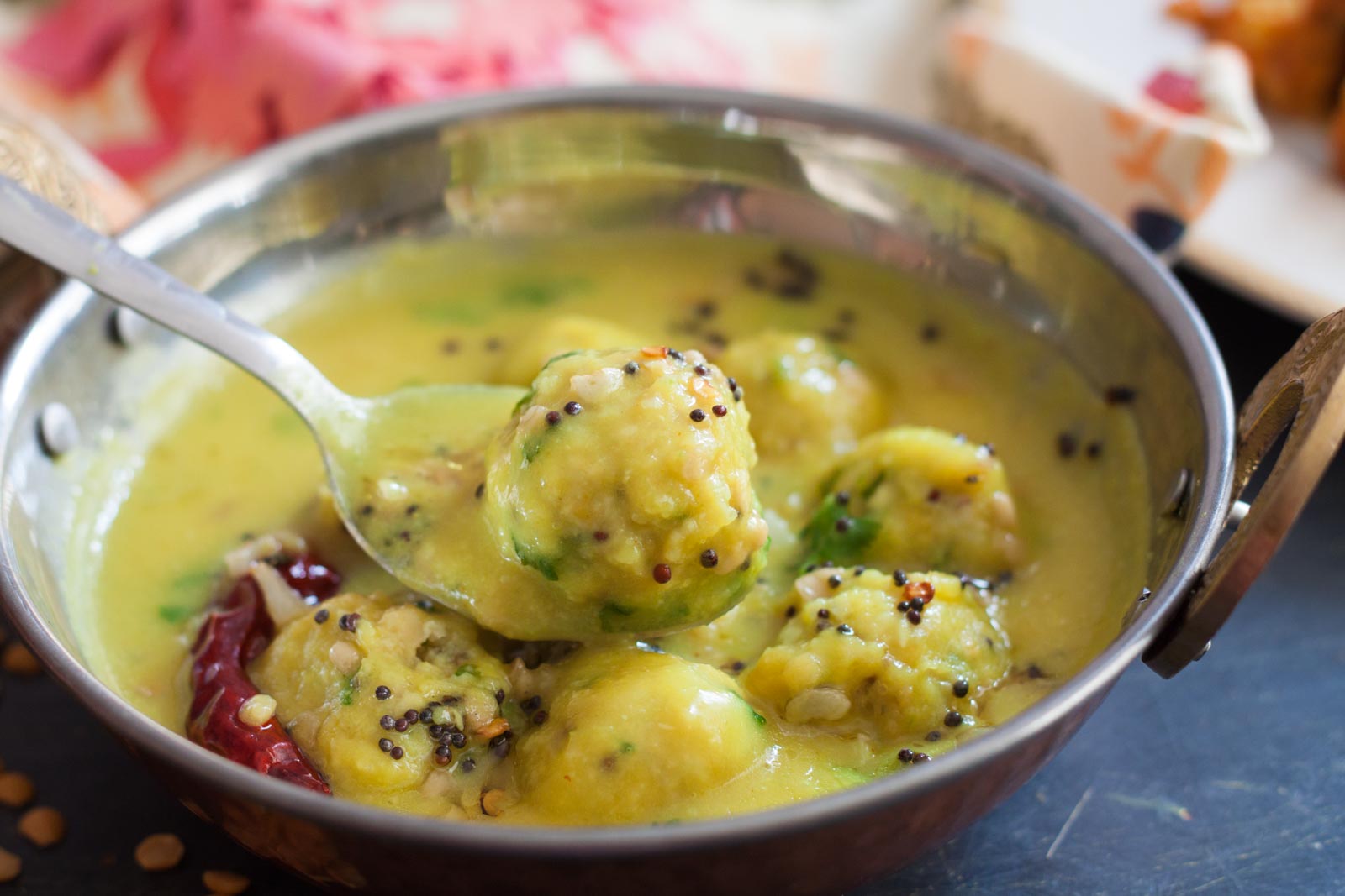 Karnataka Style Sandige Huli Recipe Toor dal dumplings in Gravy Recipe 4