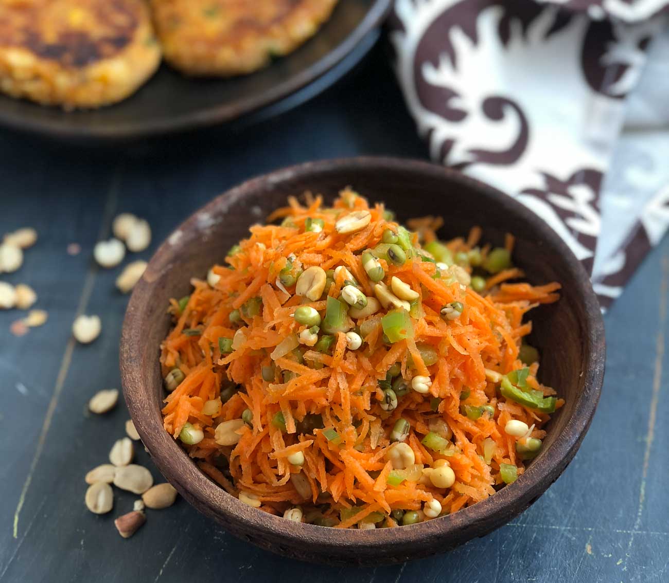 Satvik Carrot Sprouts Salad Recipe - No Onion No Garlic