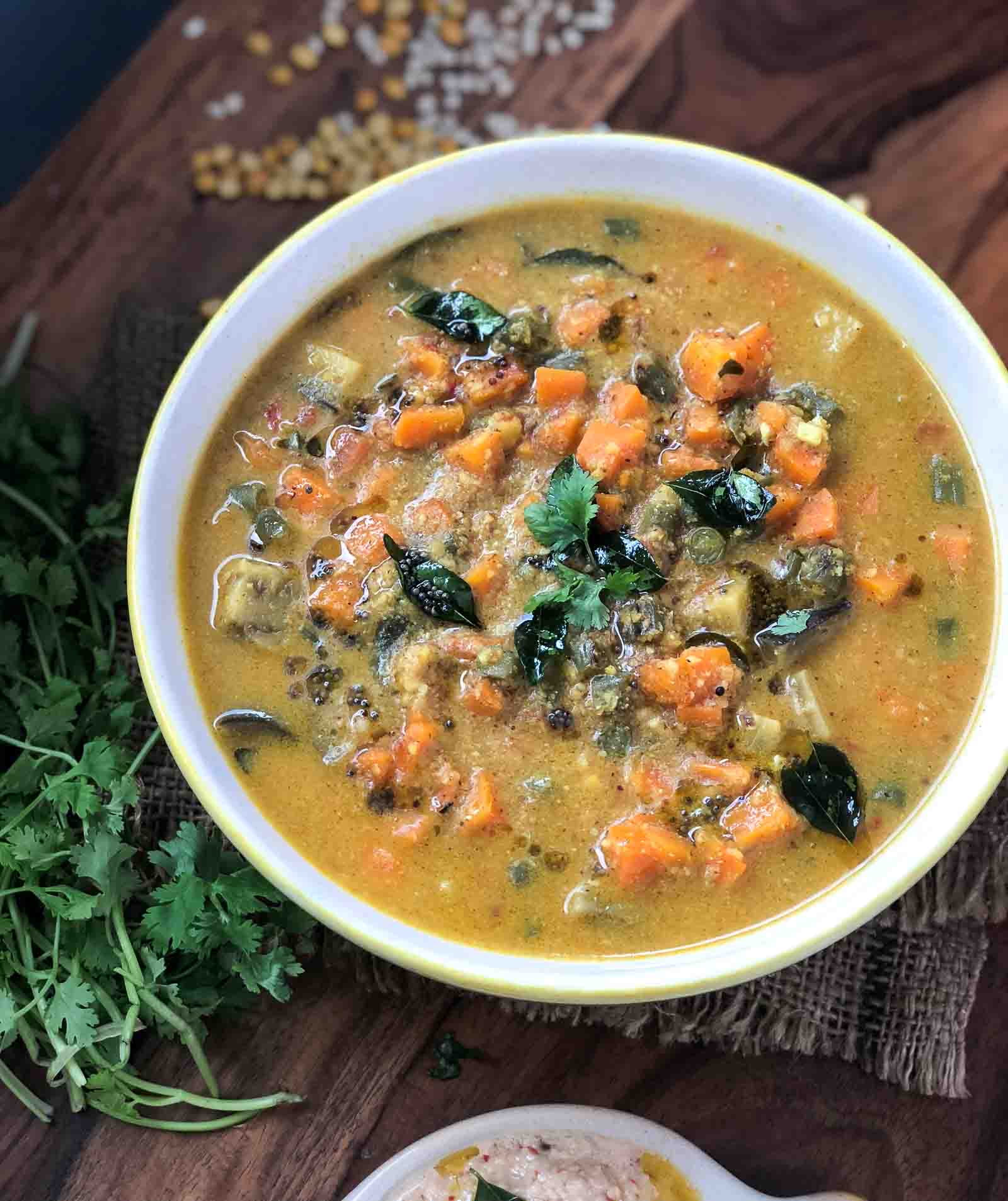 Kodava Kootu Curry Recipe - Coorg Style Mixed Vegetable Stew