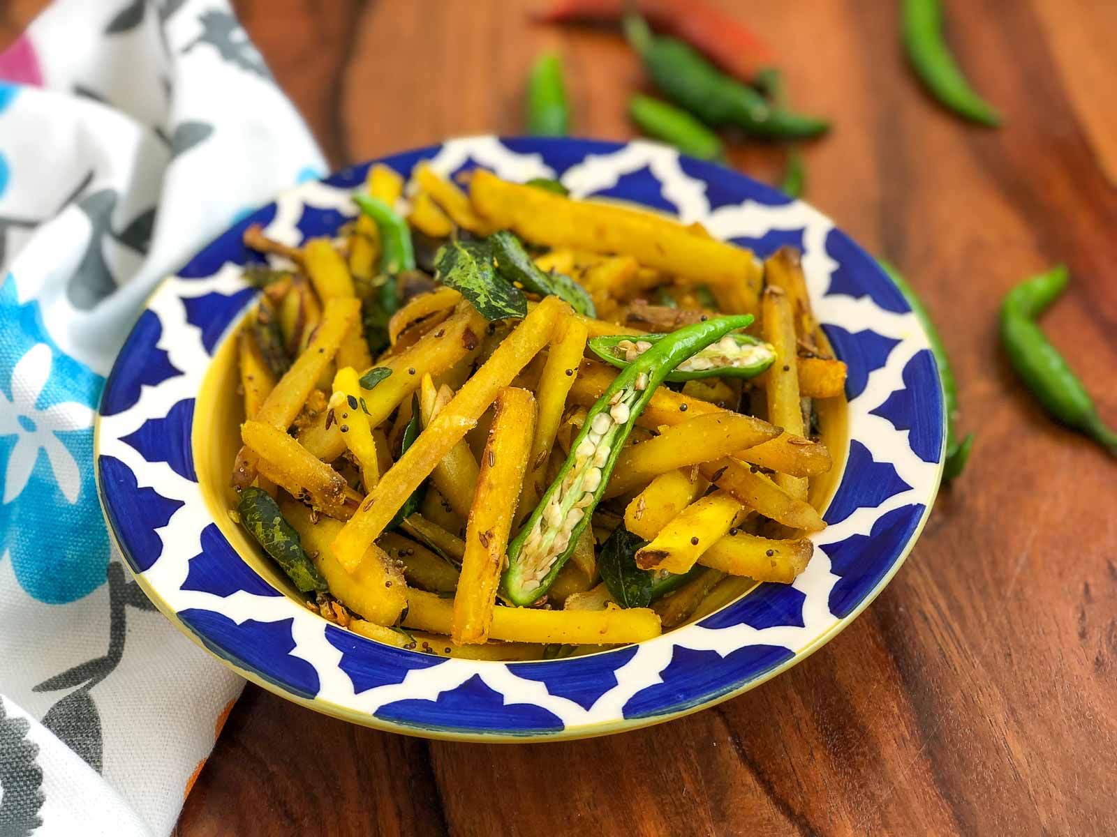 Bihari Shakarkand Bhujiya Recipe - Spicy Sweet Potato Sabzi