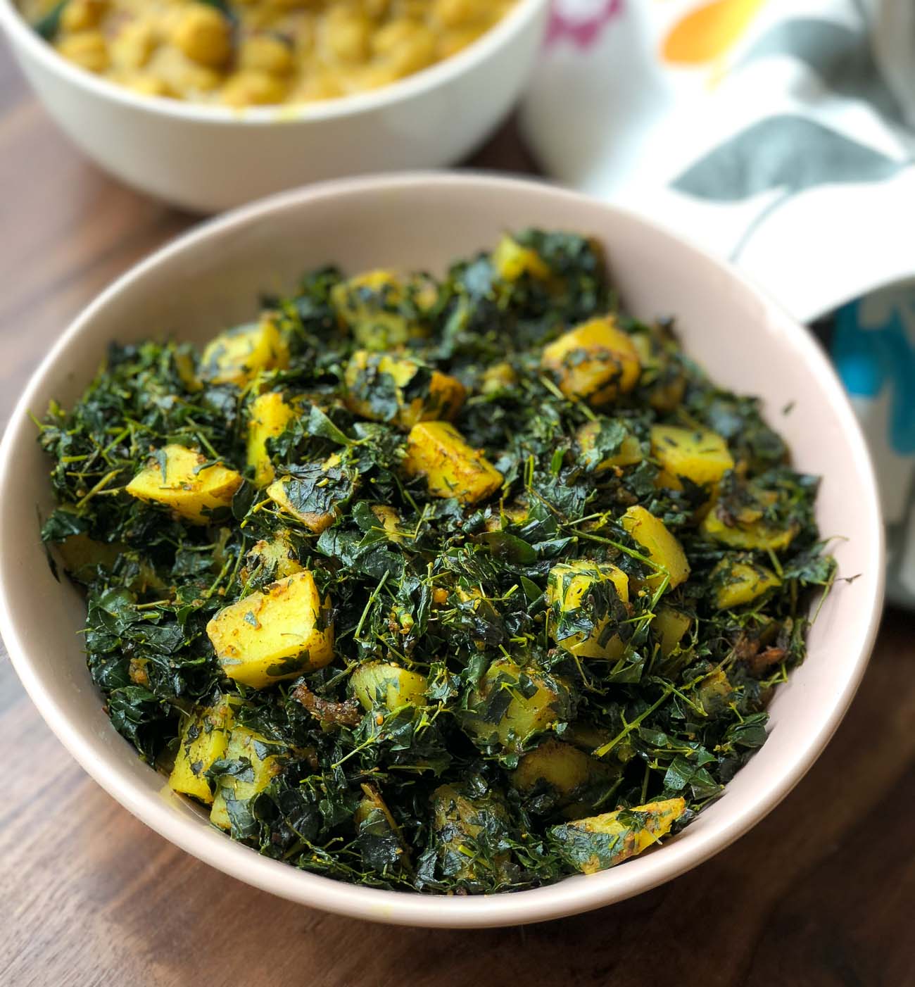 Murunga Keerai Urula Poriyal Recipe - Moringa Aloo Sabzi