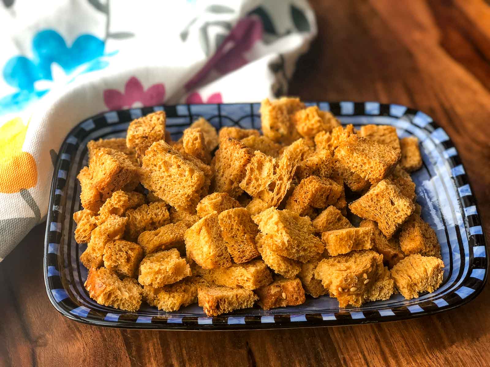 Baked Homemade Croutons Recipe With Herbs Baked Homemade Croutons Recipe With Herbs