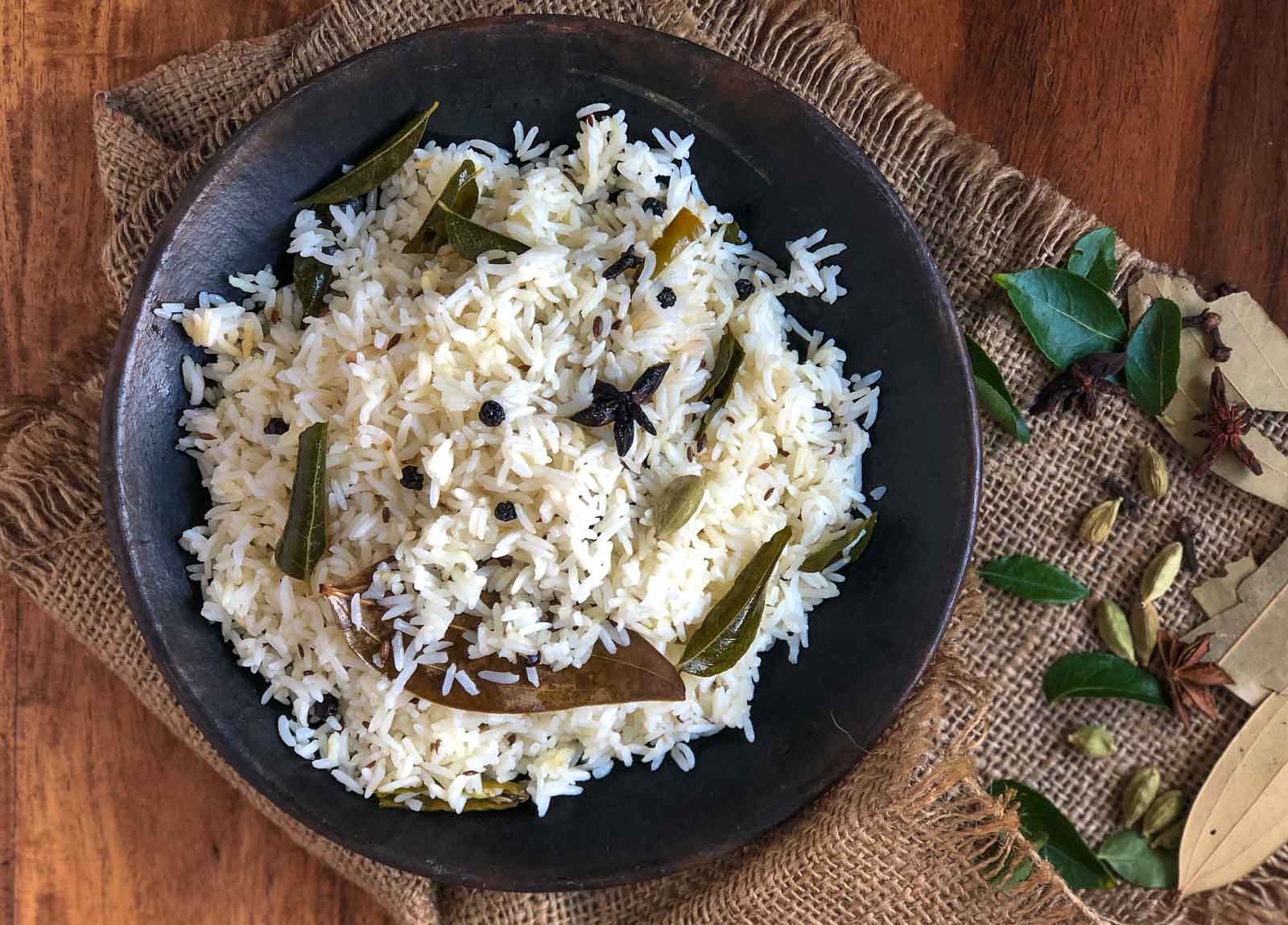 Dhaba Style Spicy Ghee Rice Recipe Made From Whole Spices