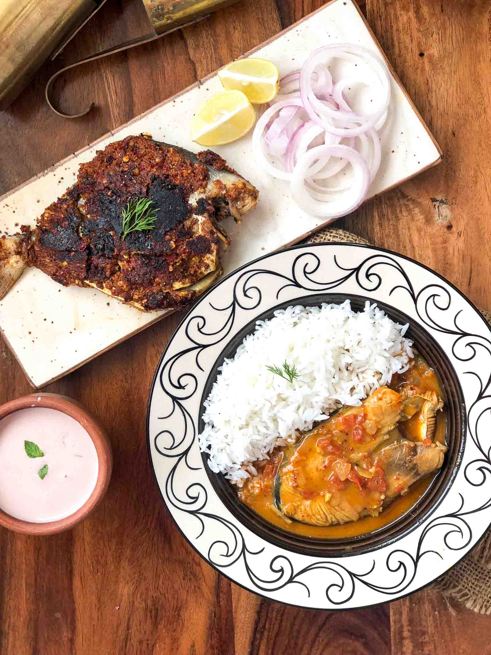 Weekend Dinner Idea: Malvani Fish Curry, Konkani Style Pomfret fry ...
