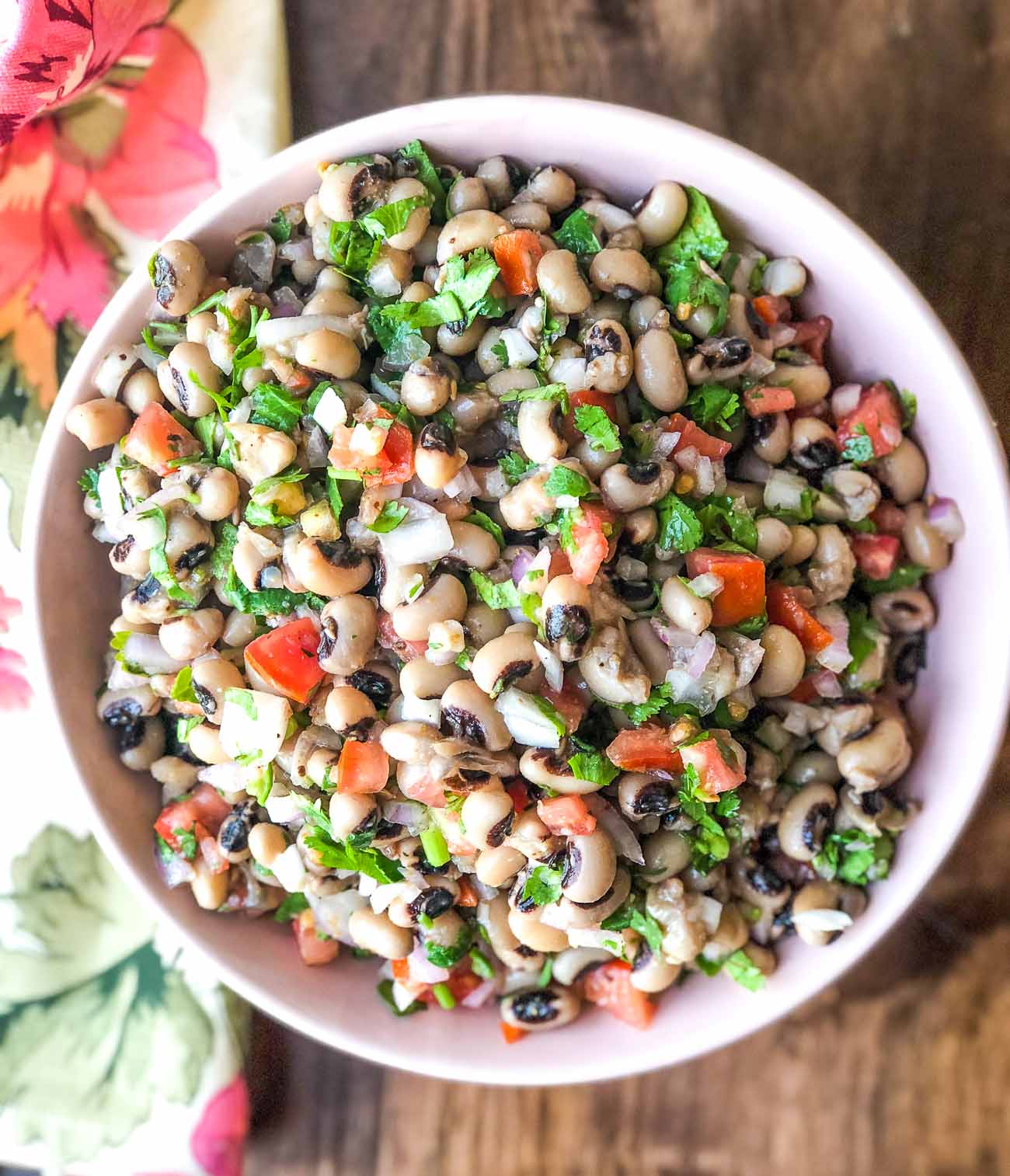 Chatpata Lobia Chaat Recipe - Healthy Black Eyed Bean Snack