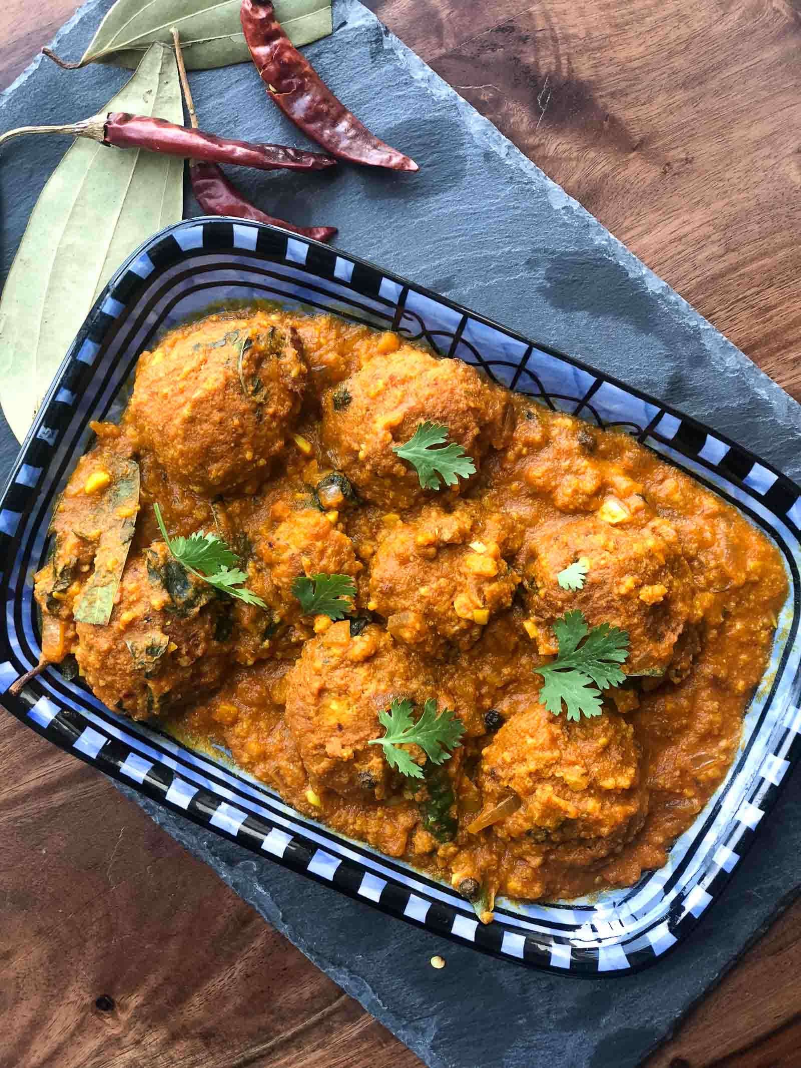 Masala Vada Curry Recipe - Chana Dal Vada Curry Recipe