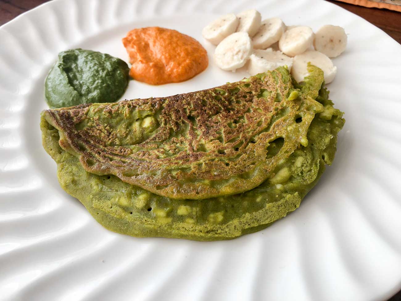 matar cheela with paneer