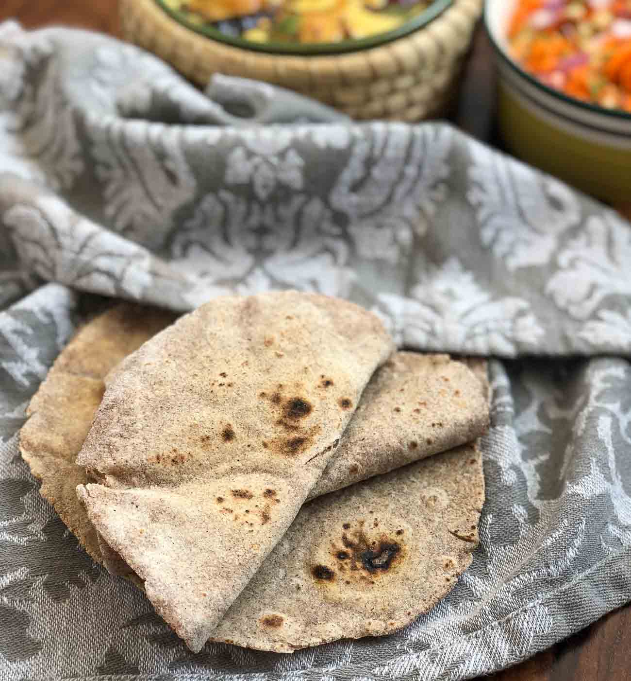 Mixed Millet Phulka Recipe - Ragi Jowar Bajra Wheat Phulka