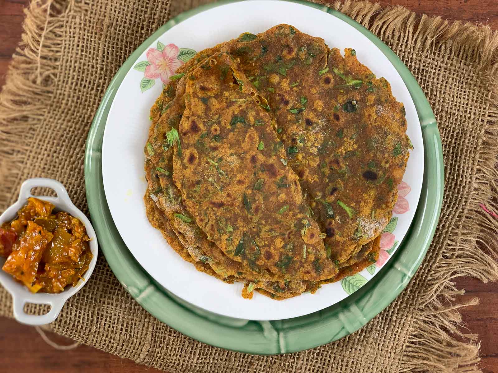 Multigrain Methi Thepla Recipe With Ragi & Whole Wheat 