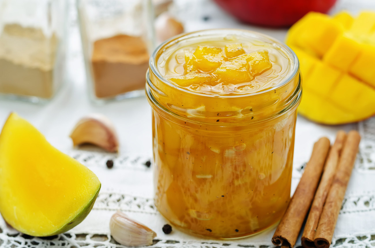 Raw Mango Murabba Recipe - Cinnamon Spiced Mango Jam 