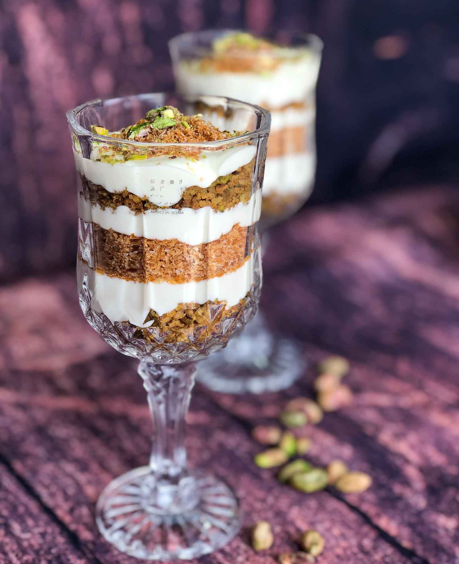 Rose Greek Yogurt Dessert Recipe With Pista & Coconut 