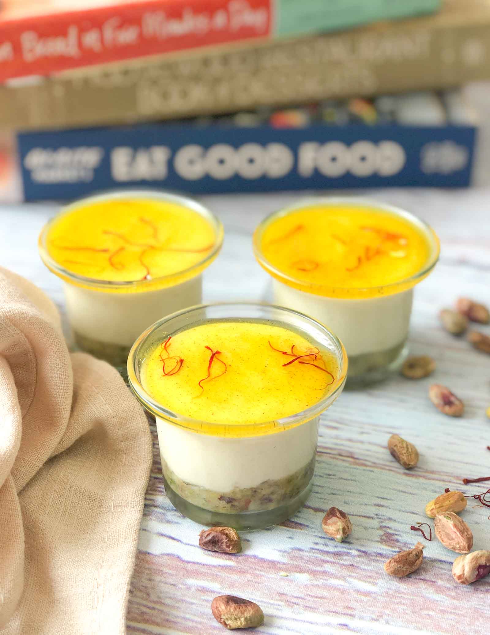 Eggless Saffron Yogurt Mousse Recipe With Cardamom &amp; Nuts by Archana&amp;#39;s ...