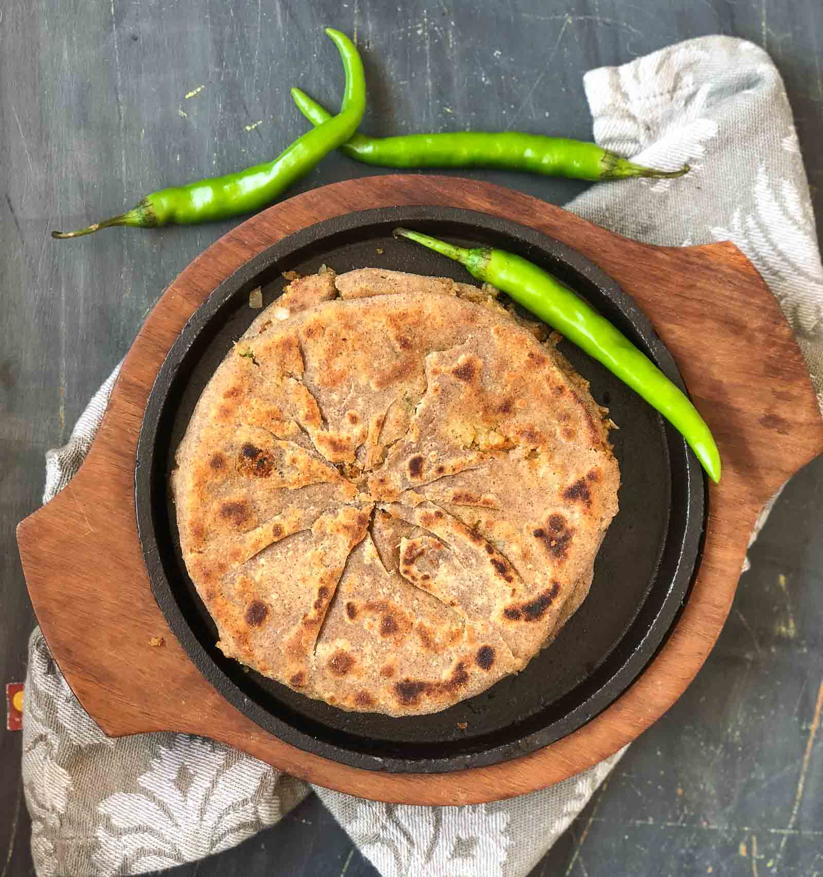 Soya Keema Aloo Paratha Recipe 