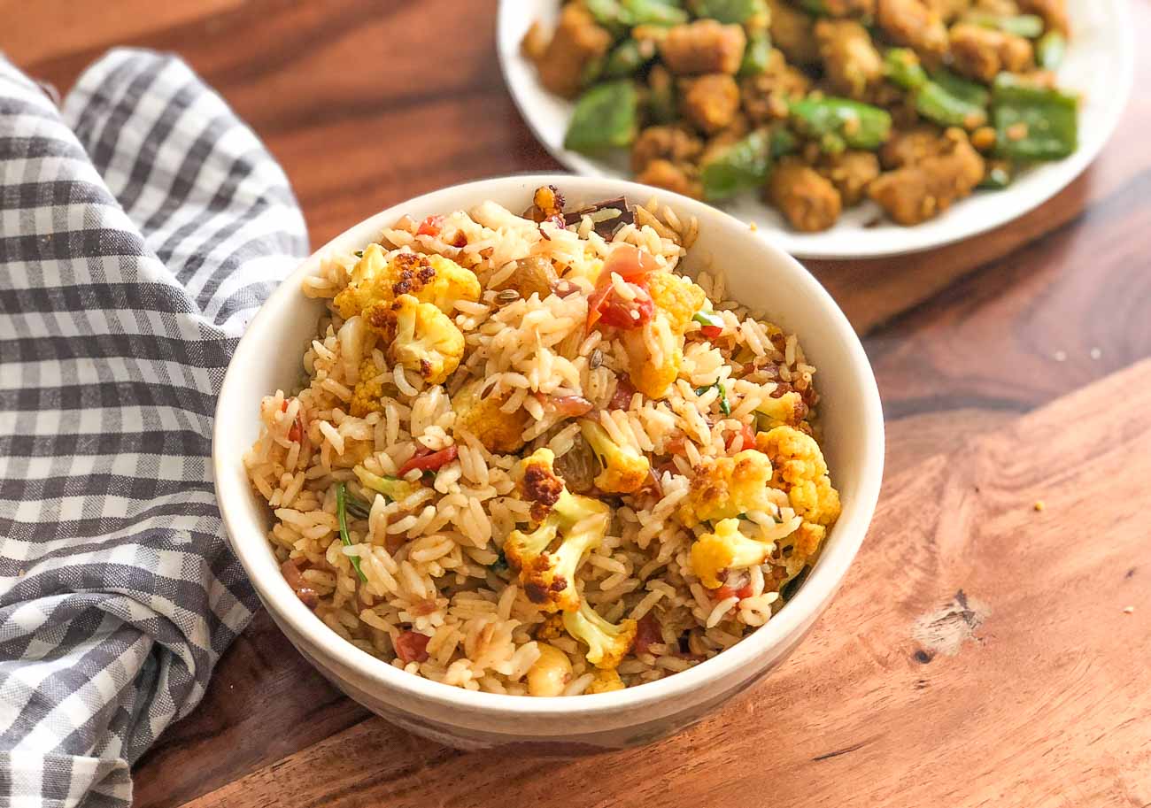 Gobi Biryani Recipe - Spiced Cauliflower Rice