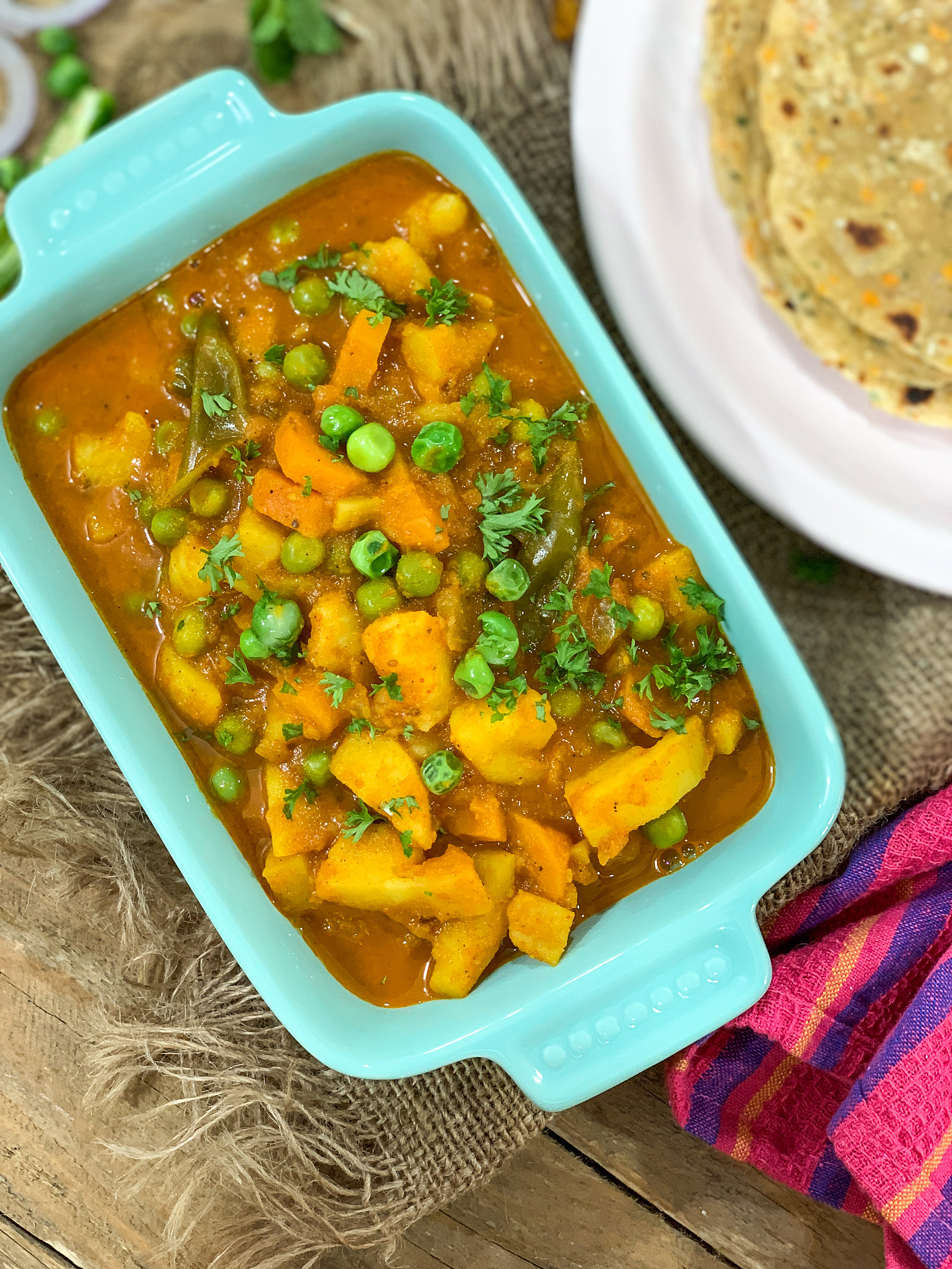 Aloo Gajar Matar Sabzi Recipe