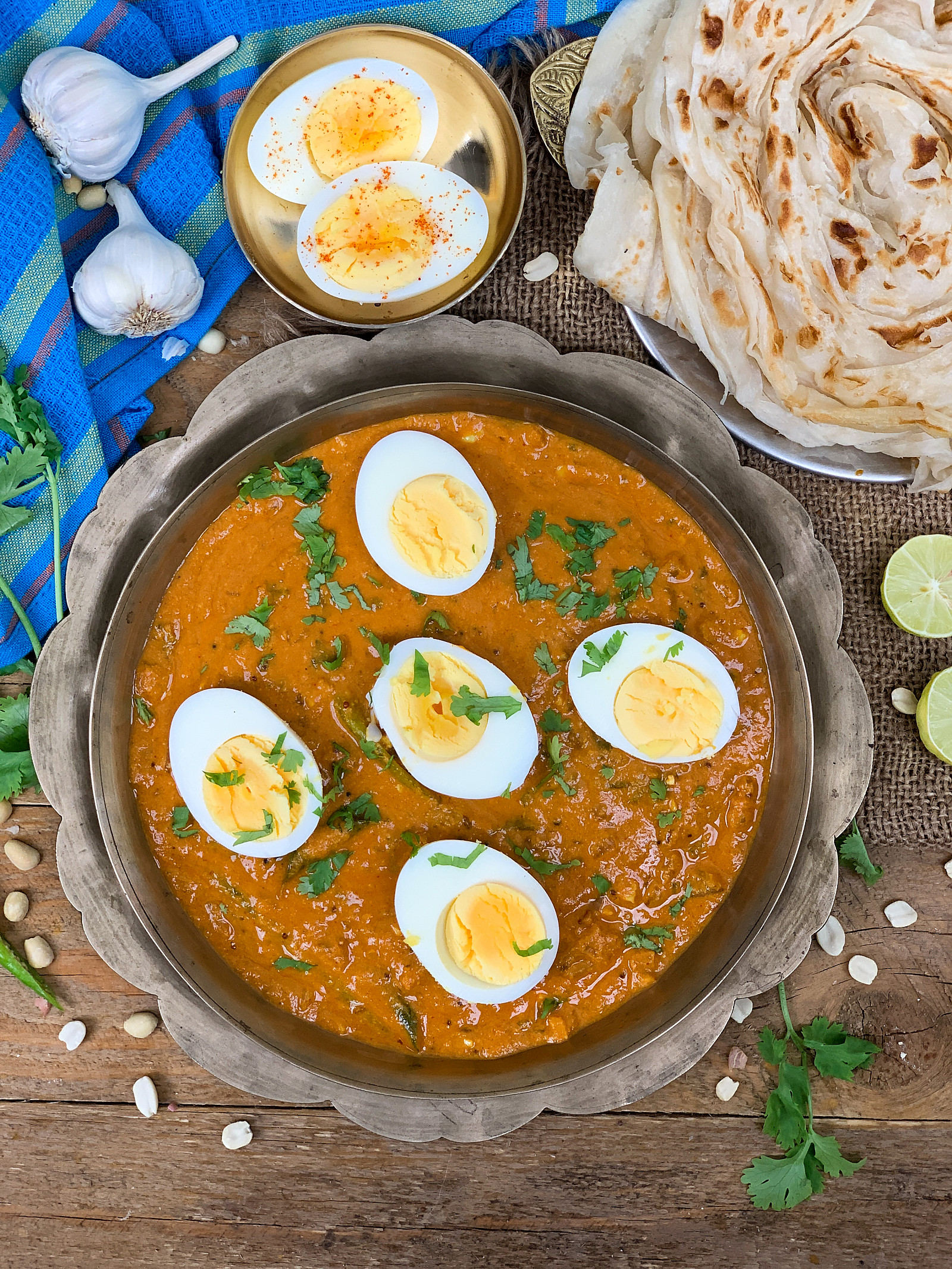 Ande Ka Salan Recipe - Tangy Egg Masala in Peanut Gravy