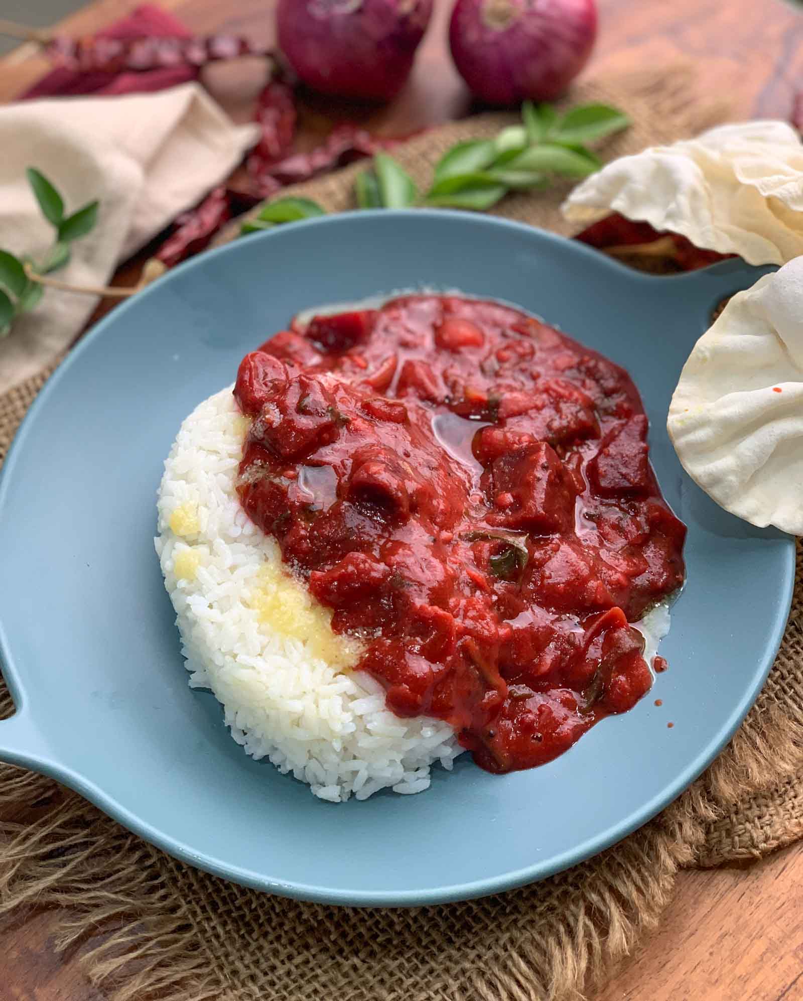 Beetroot Sambar Recipe - Tangy Beetroot Lentil Curry