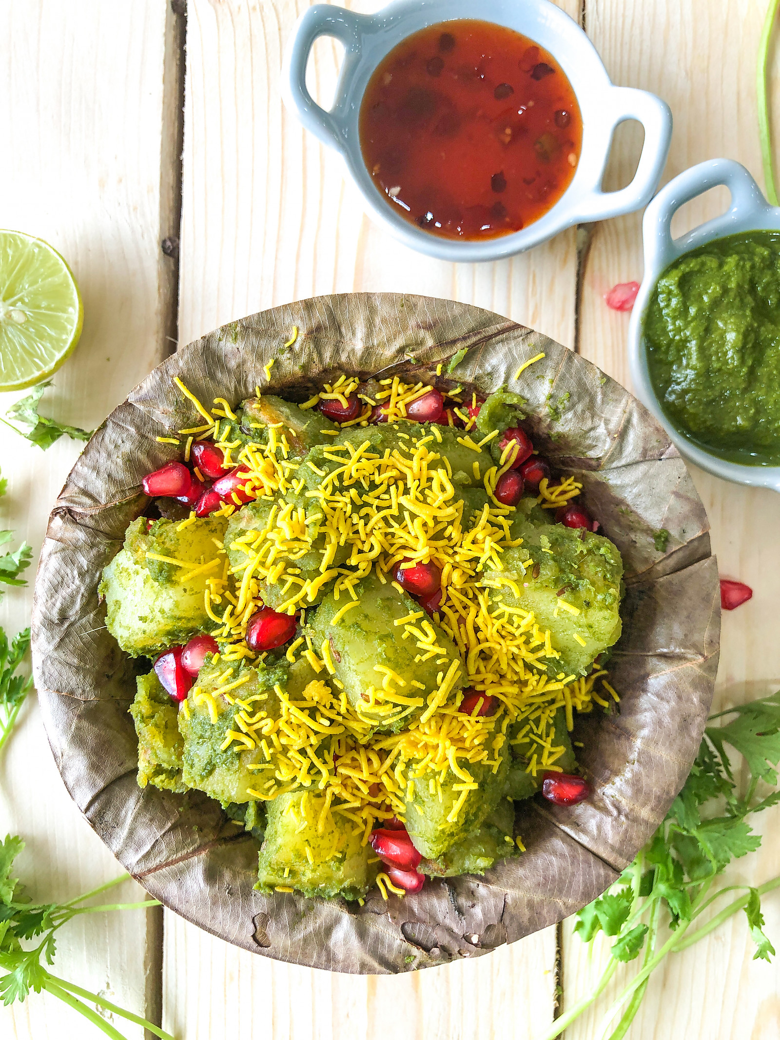 Green Chutney Aloo Chaat Recipe