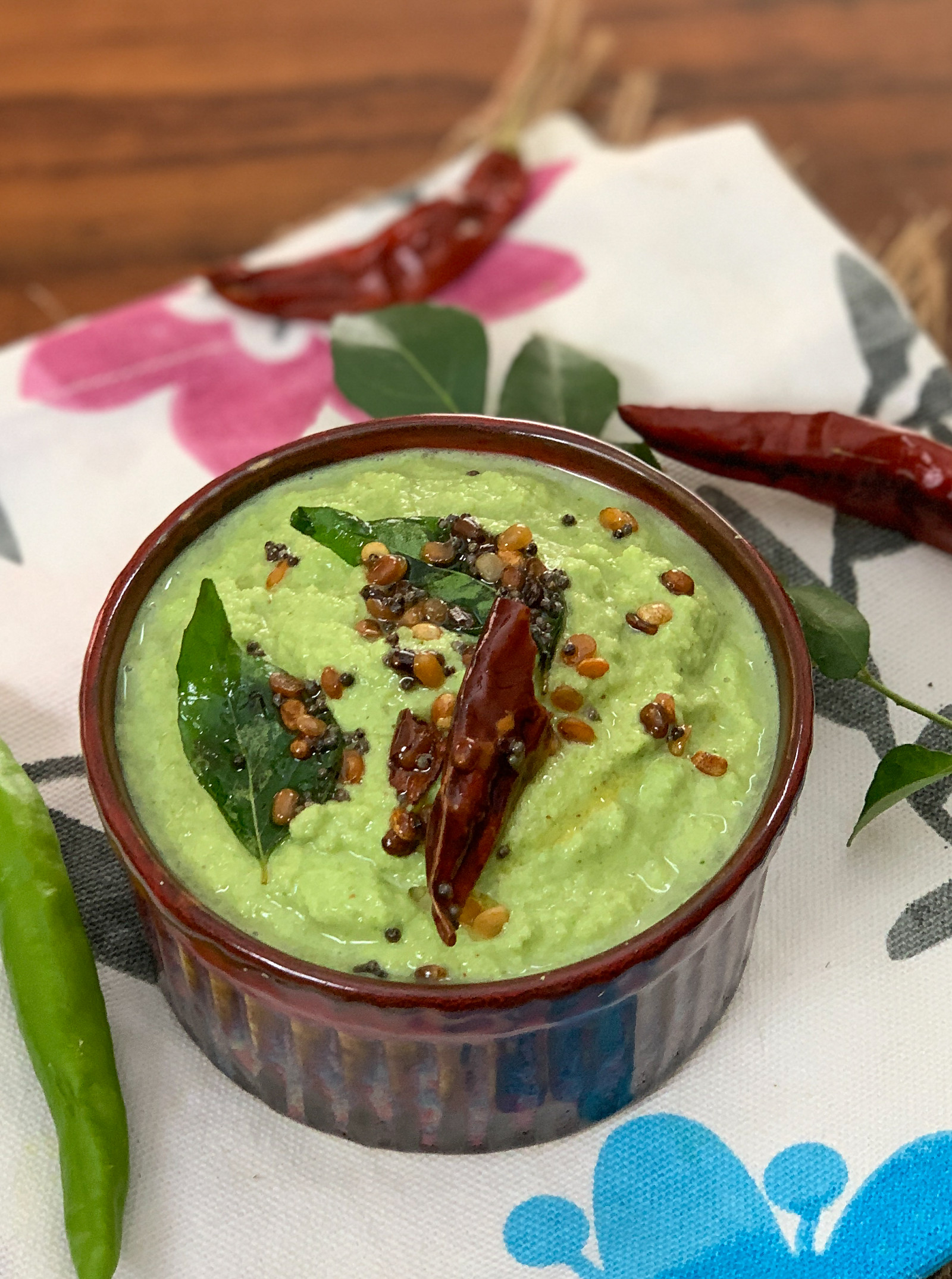 Green Coriander Coconut Chutney Recipe