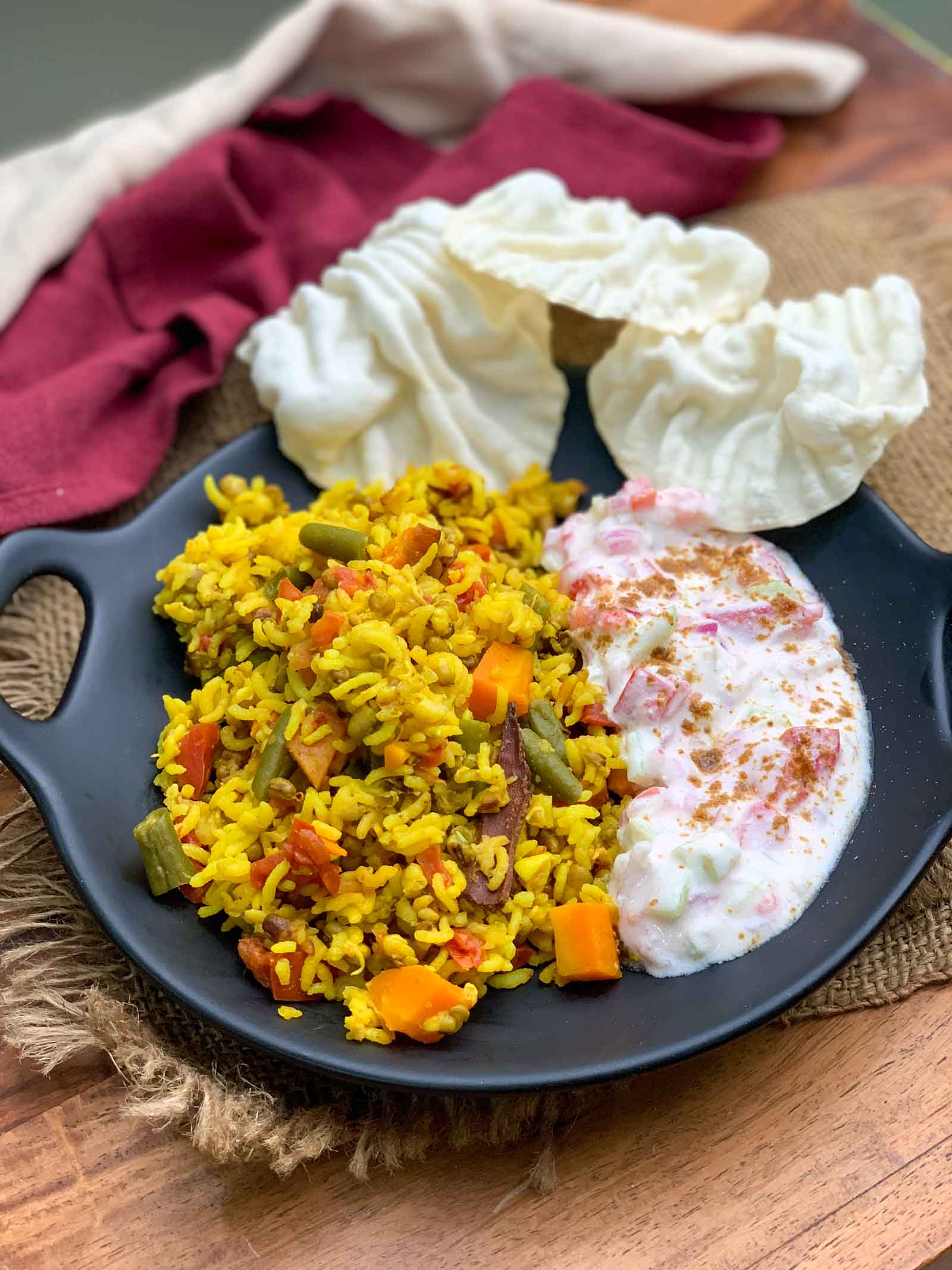 Green Moong Dal Pulao With Vegetables Recipe