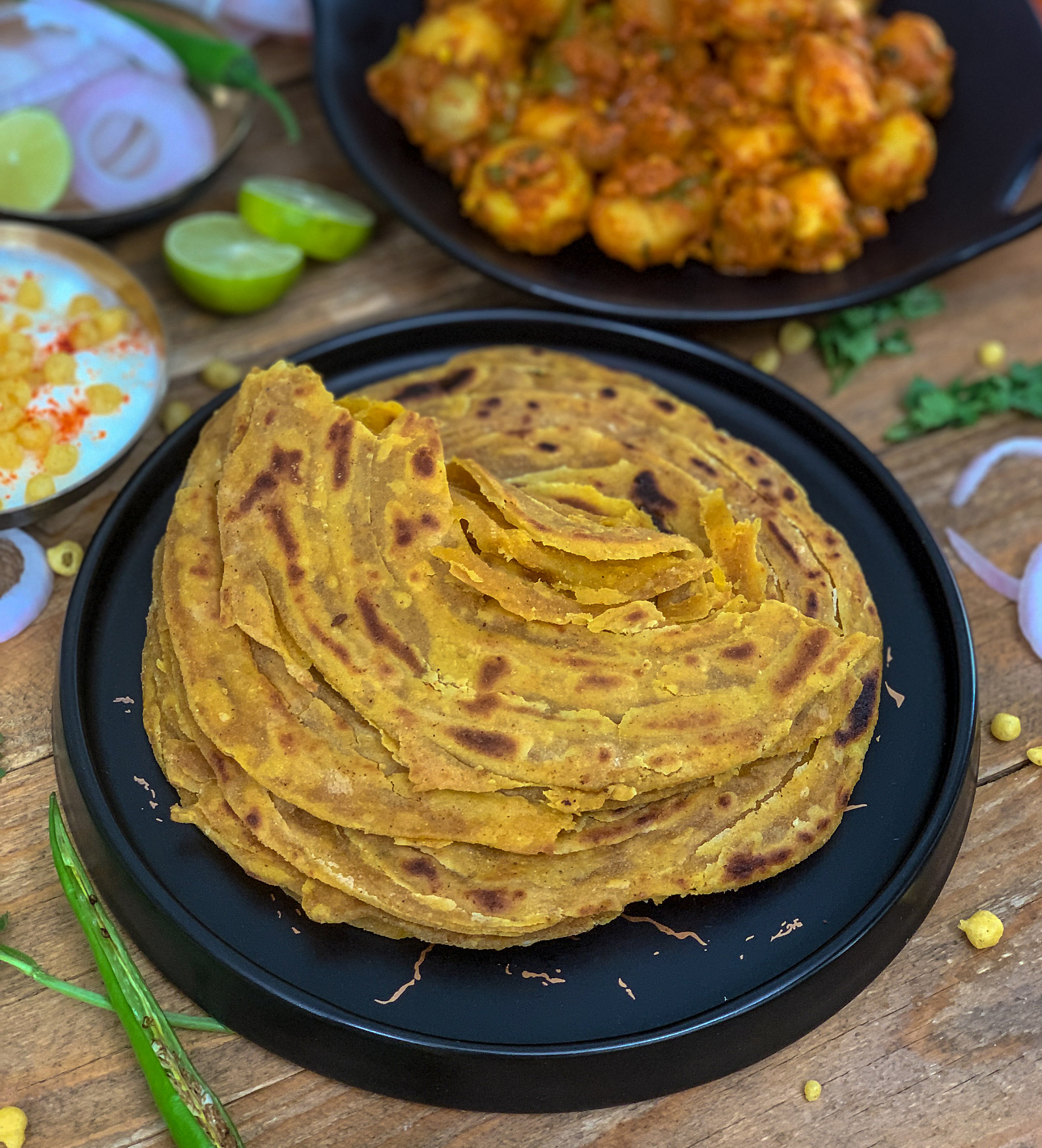Masala Lachha Paratha Recipe Masala Lachha Paratha Recipe
