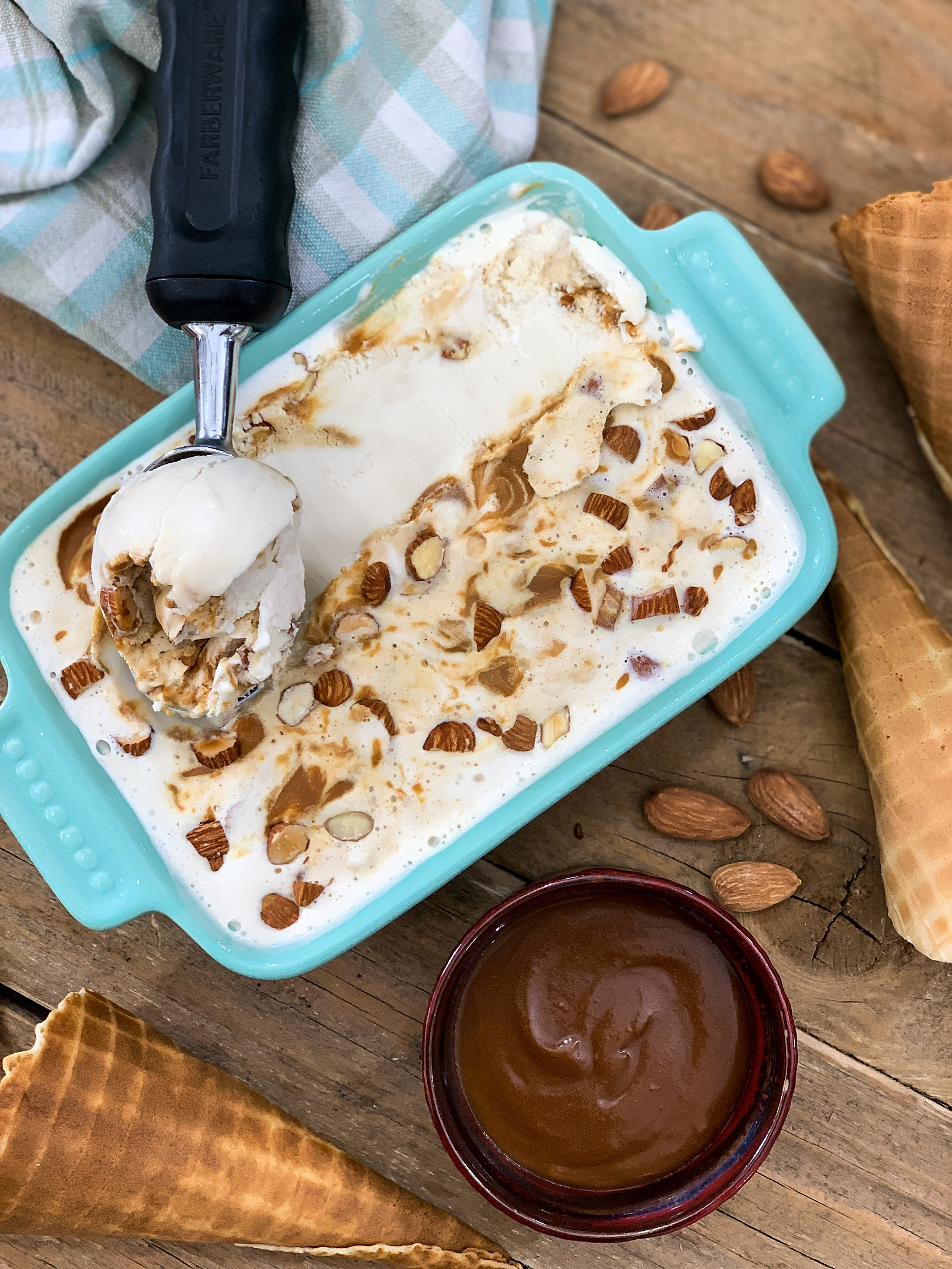 Salted Caramel Ice Cream Recipe With Salted Roasted Almonds