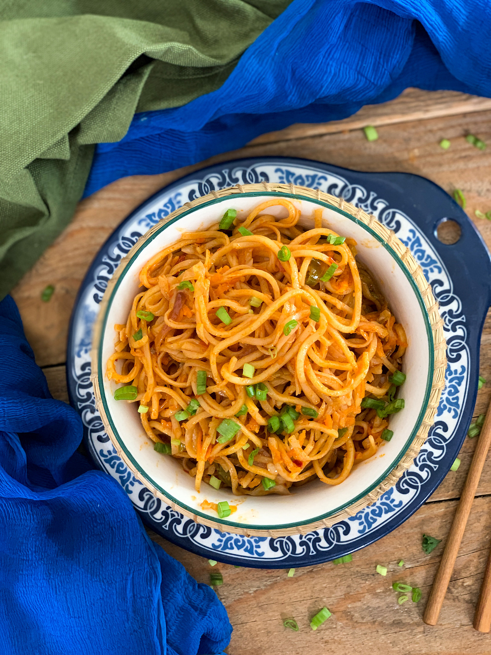 Spicy Schezwan Vegetable Noodles Recipe | Using Millet Noodles