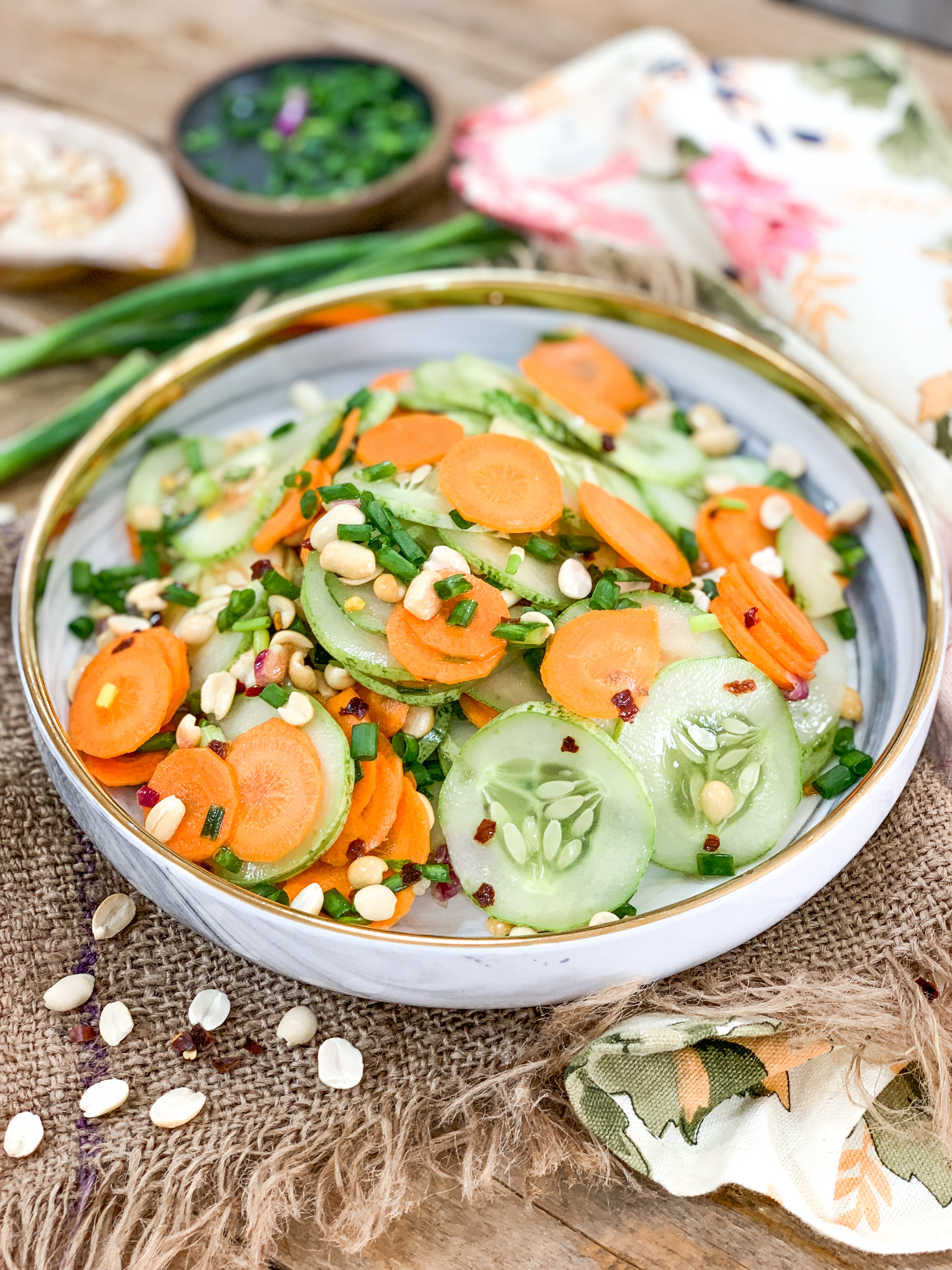 Thai Style Sweet And Sour Cucumber & Carrot Salad Recipe 