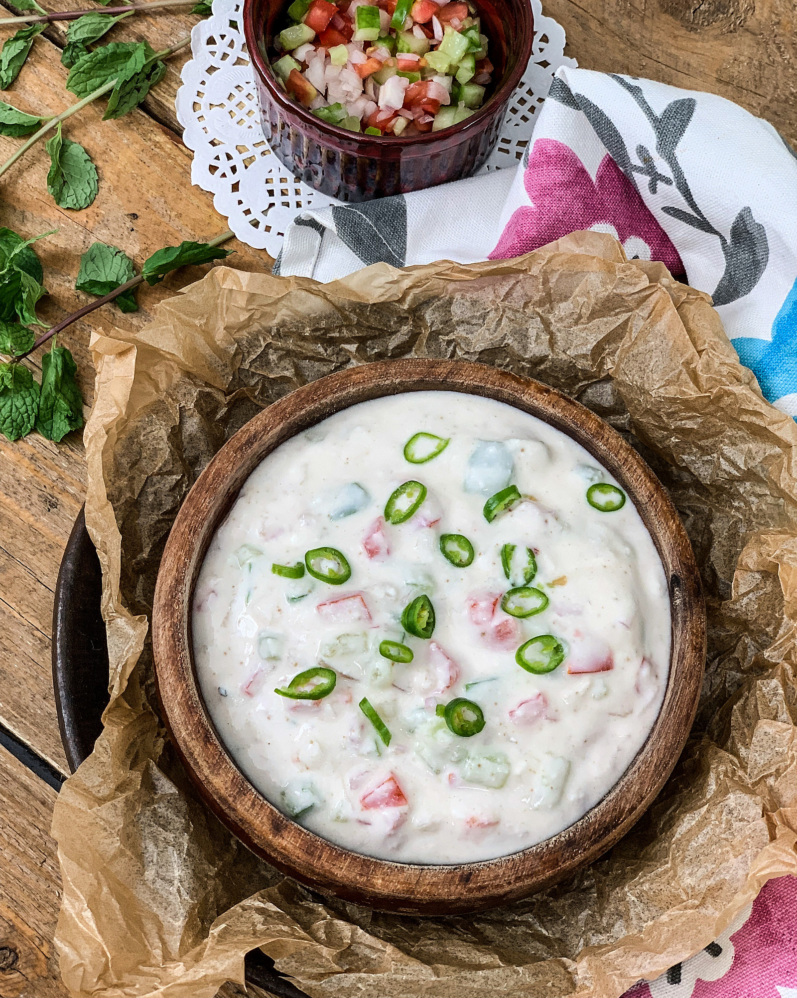 Tomato Onion Cucumber Raita Recipe