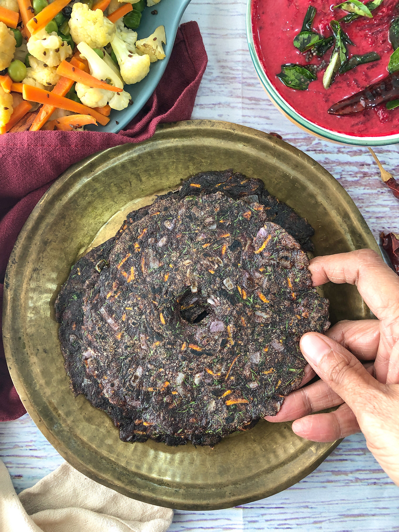 Ragi Masala Roti Recipe