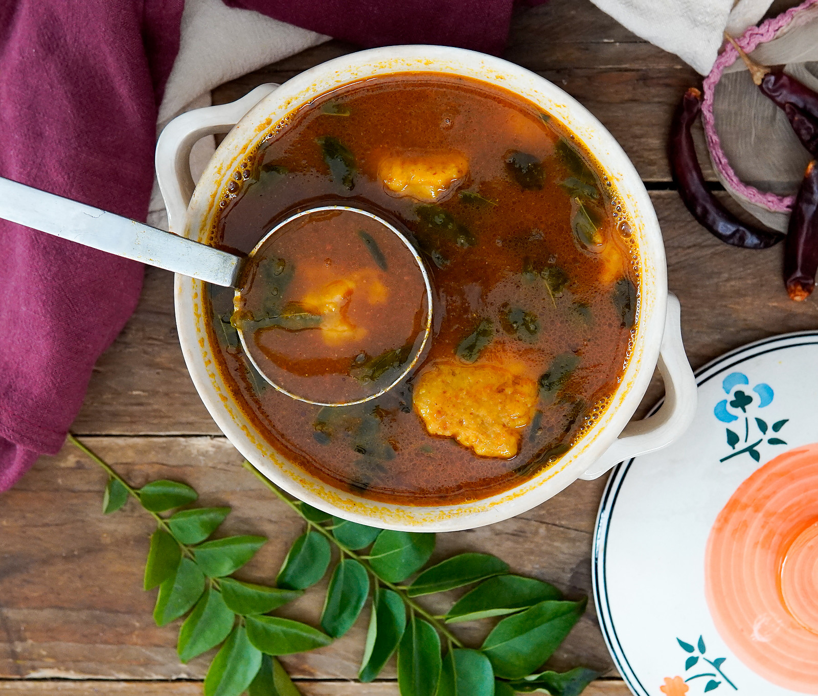 Paruppu Urundai Rasam Recipe - Dal Dumpling Rasam