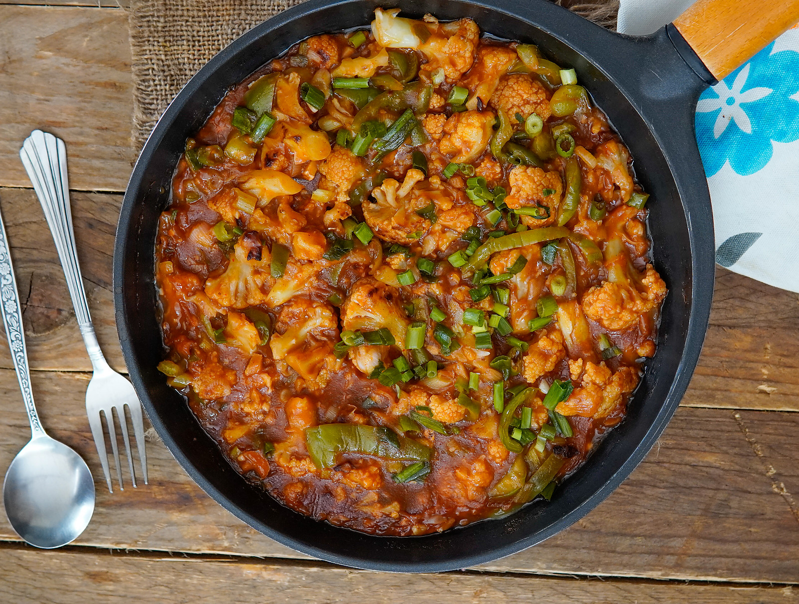 Tawa Gobi Manchurian - Healthy Delicious Cauliflower Manchurian