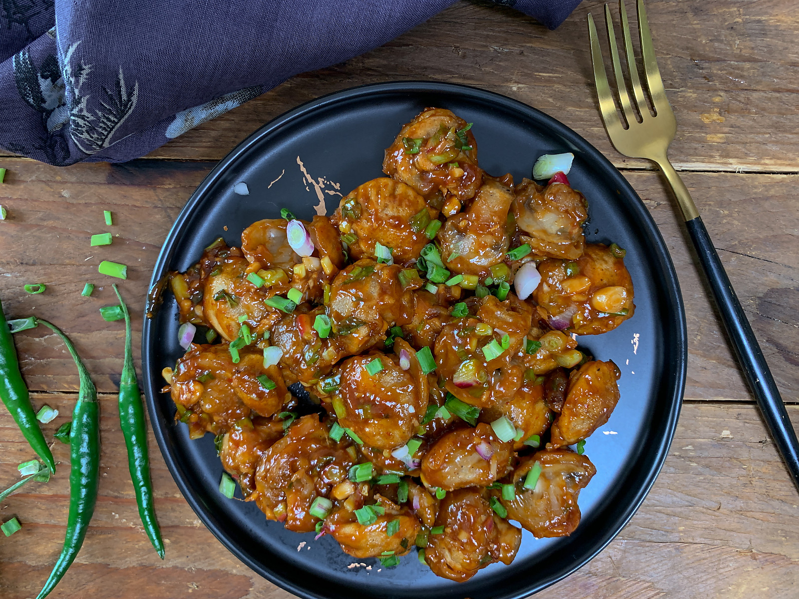 Mushroom Manchurian Recipe (Dry) | Indian Chinese | Indo Chinese