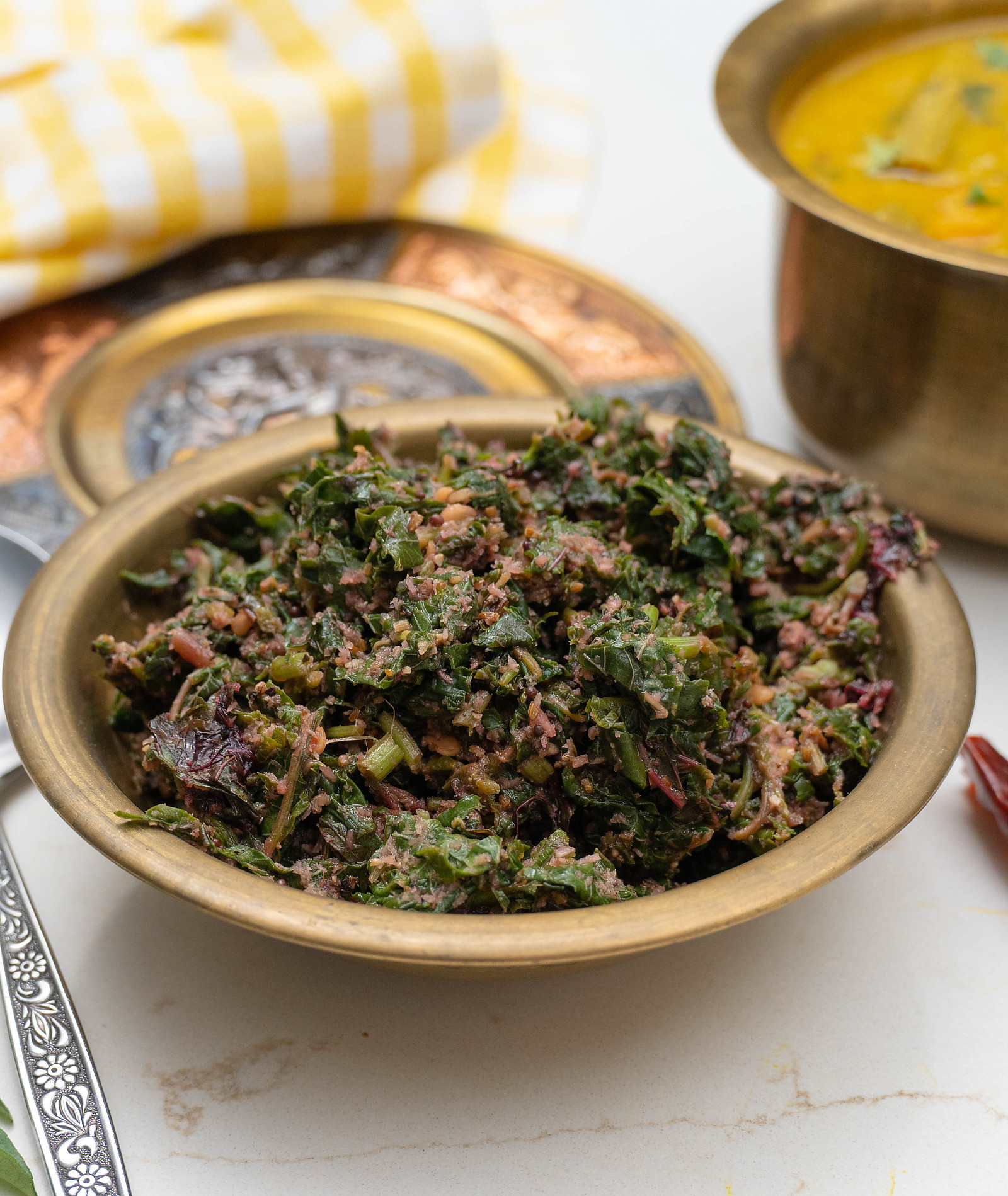 Keerai Thoran Recipe Made Using Amaranthus Leaves